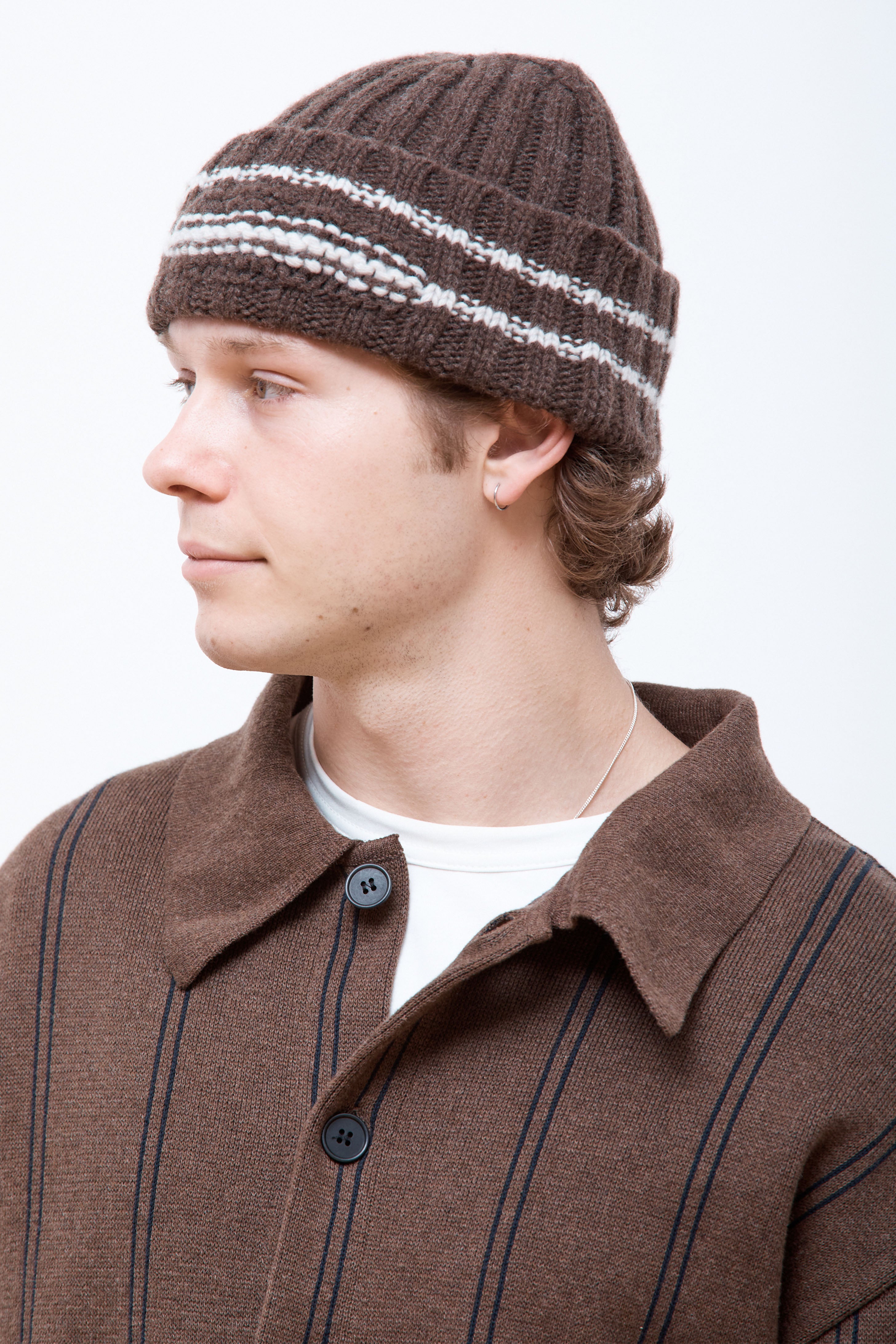 Court Beanie Dark Brown