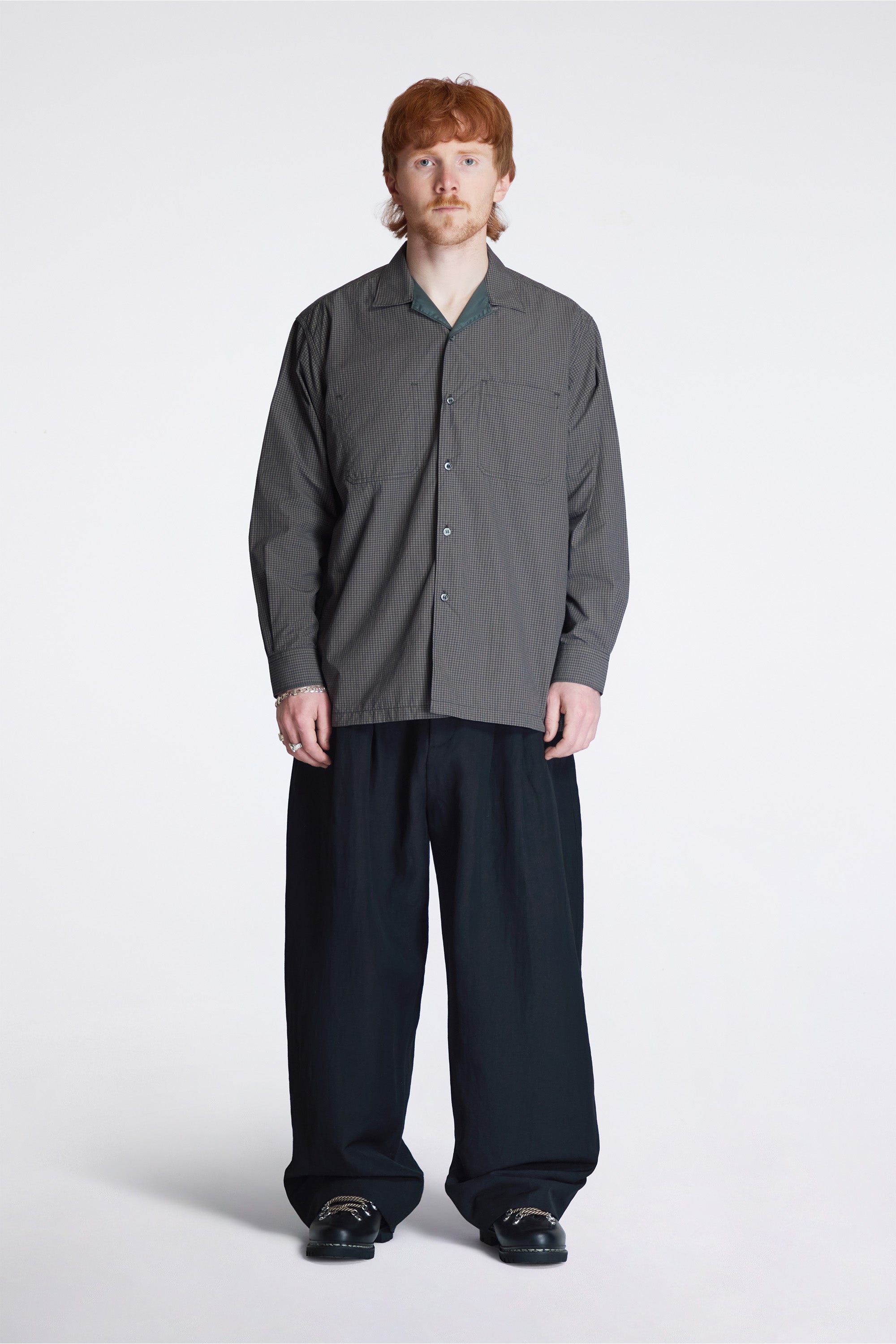 Microcheck CC Shirt Khaki