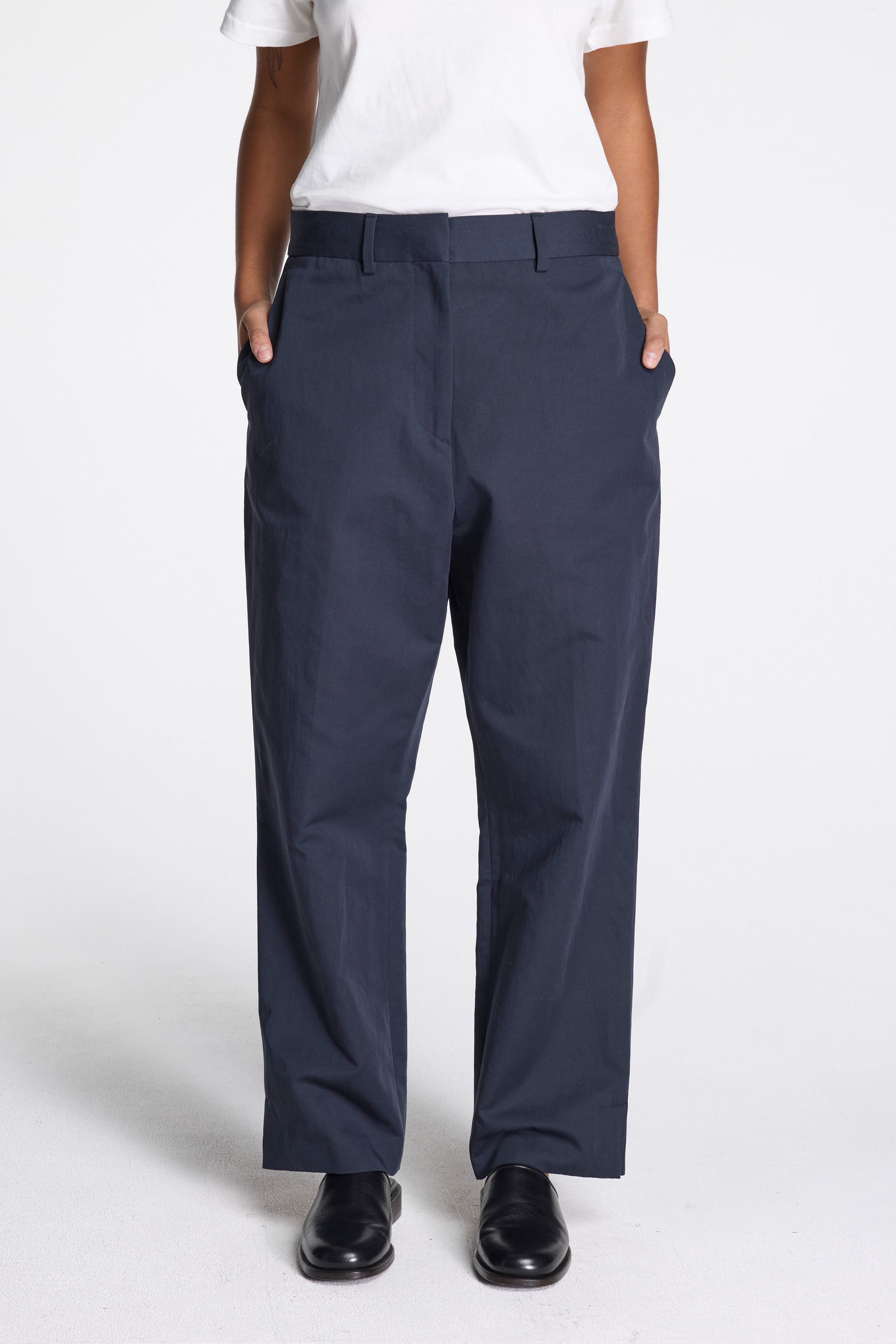Midi Waist Crop Trouser Midnight