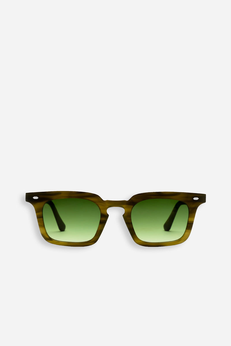 Hugo Olive Demi Green Gradient Lens