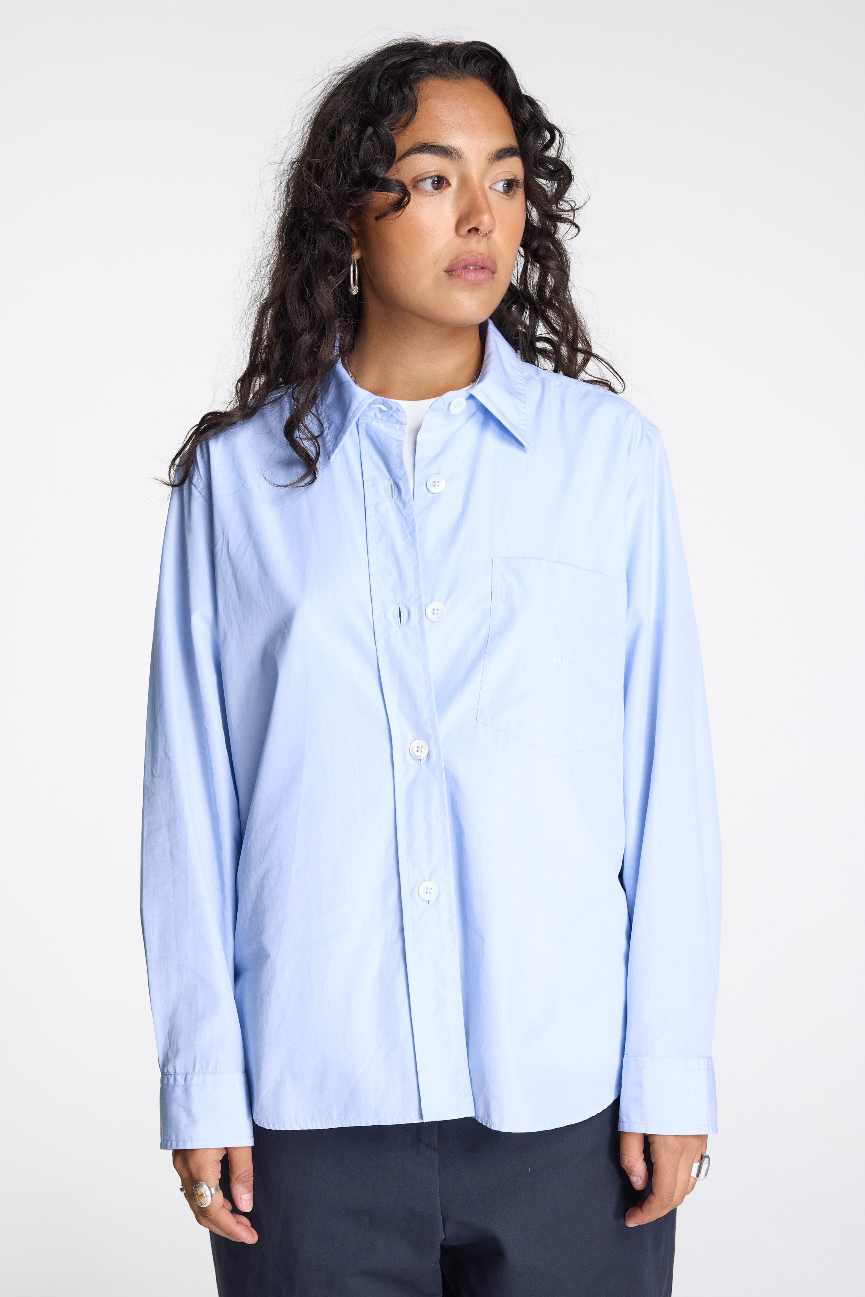 Monogram Shirt Soft Blue