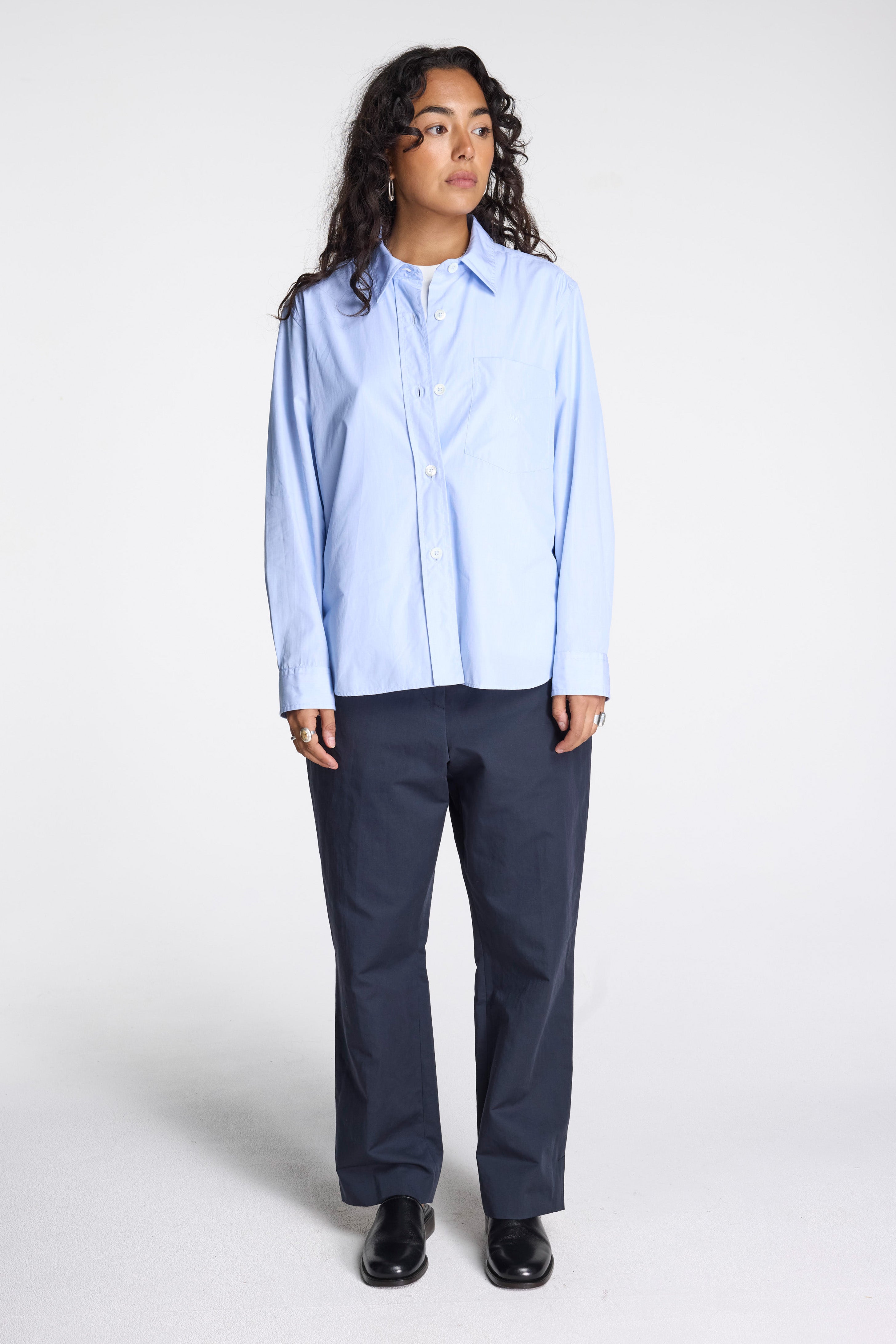 Midi Waist Crop Trouser Midnight
