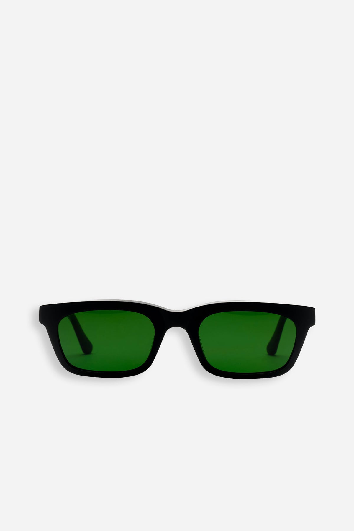 Leon Black Green Solid Lens