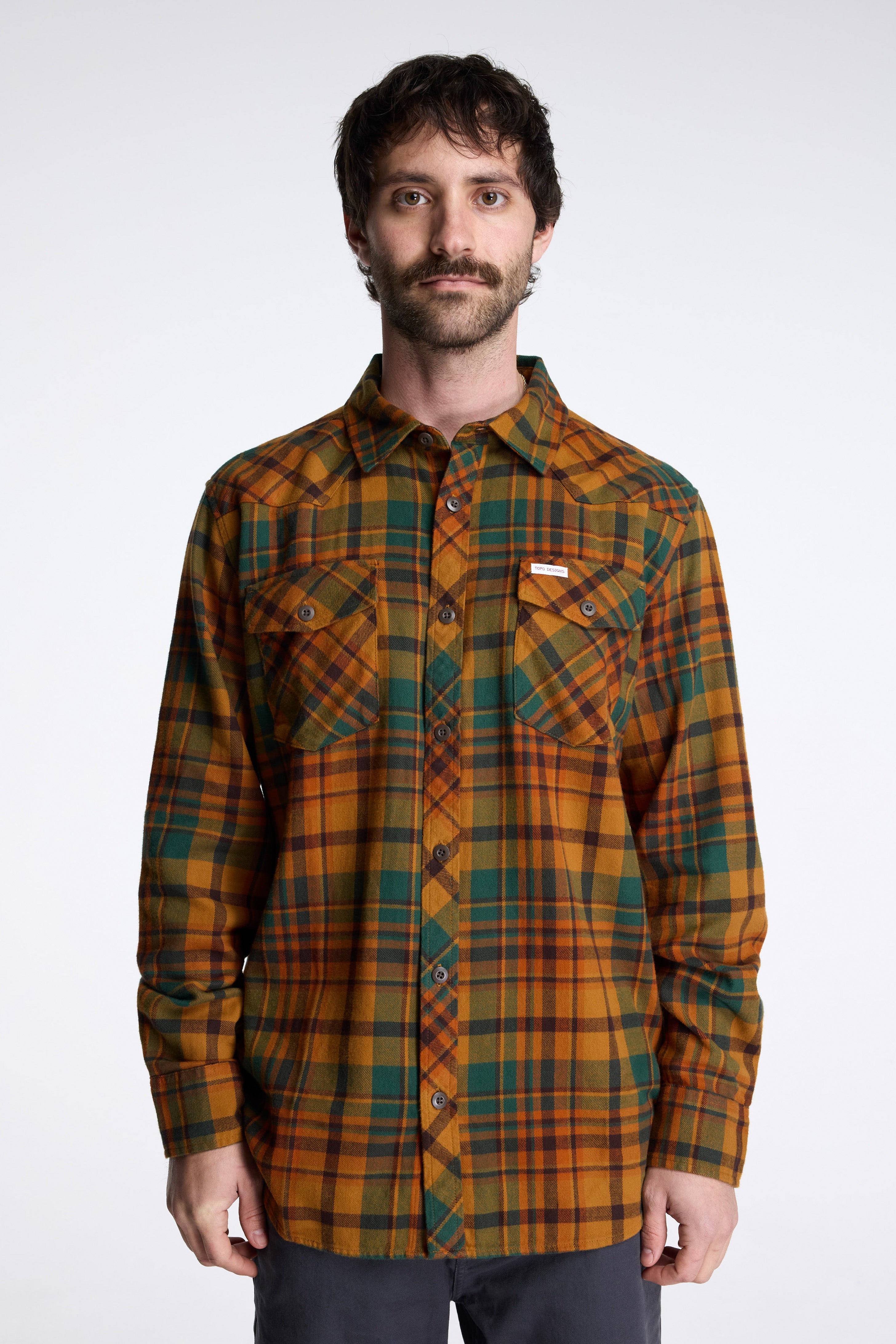 Mountain Shirt Long Sleeve Mens Chai Multi