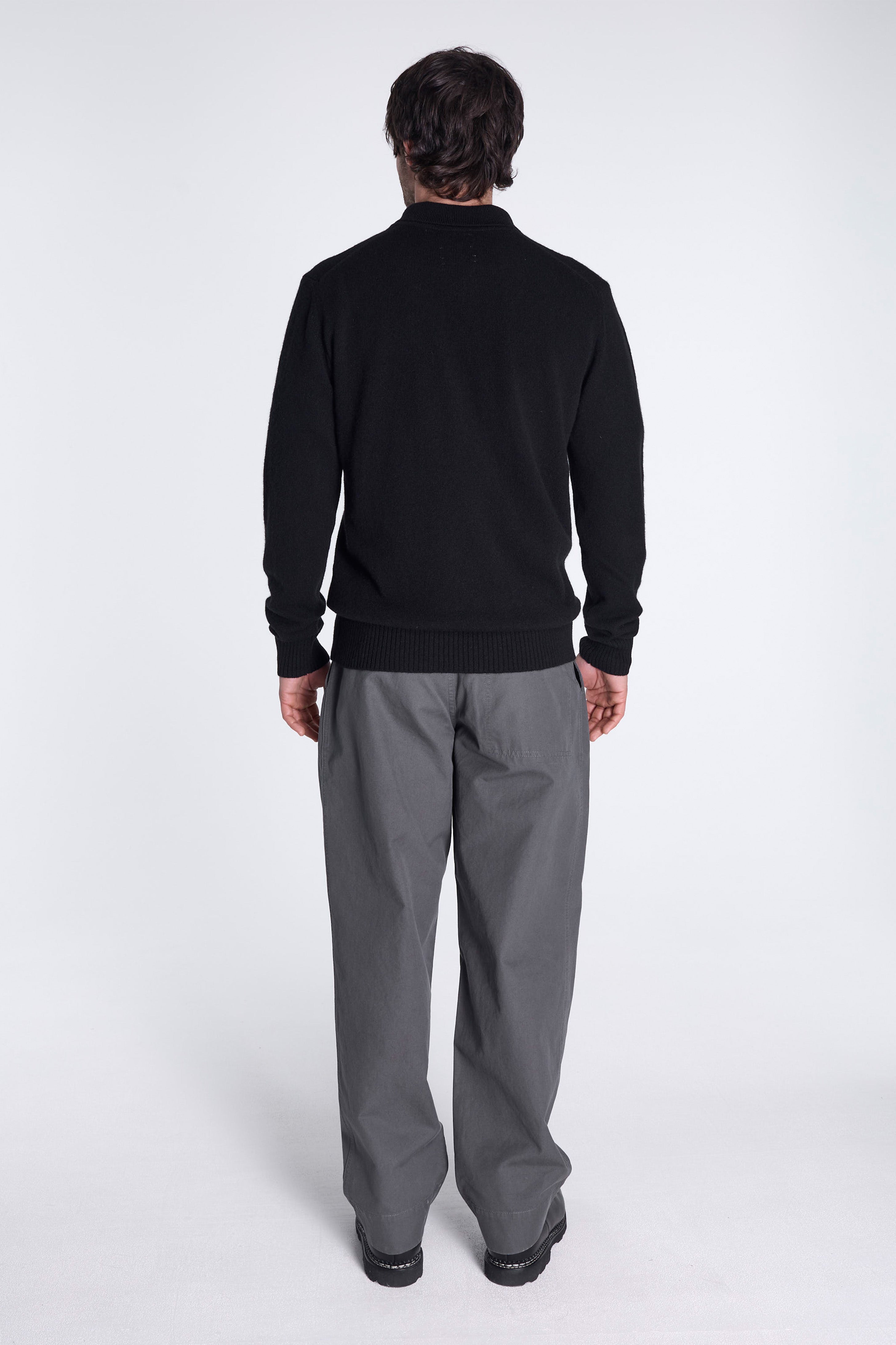 Norse Standard Merino Lambswool Polo Black