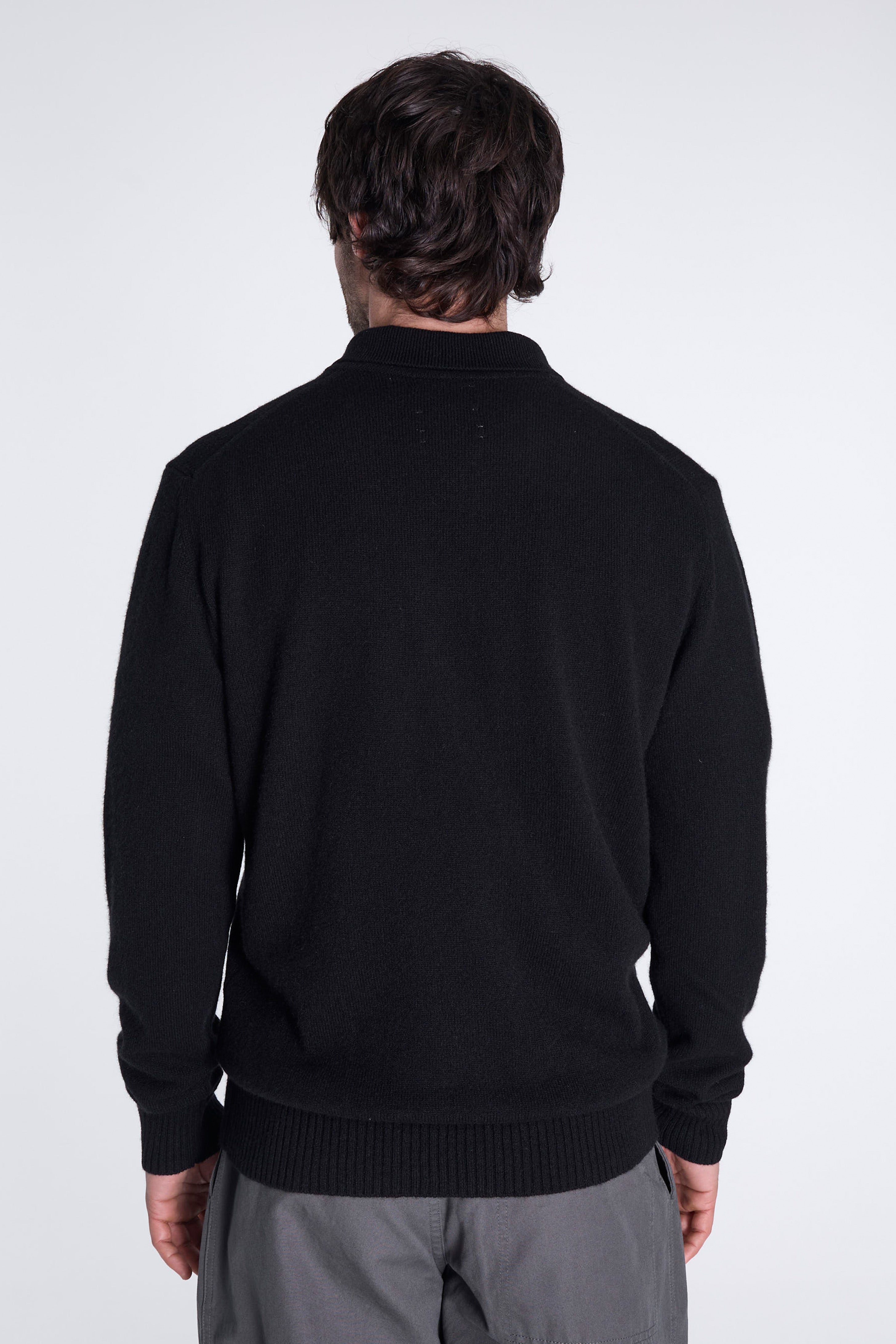 Norse Standard Merino Lambswool Polo Black