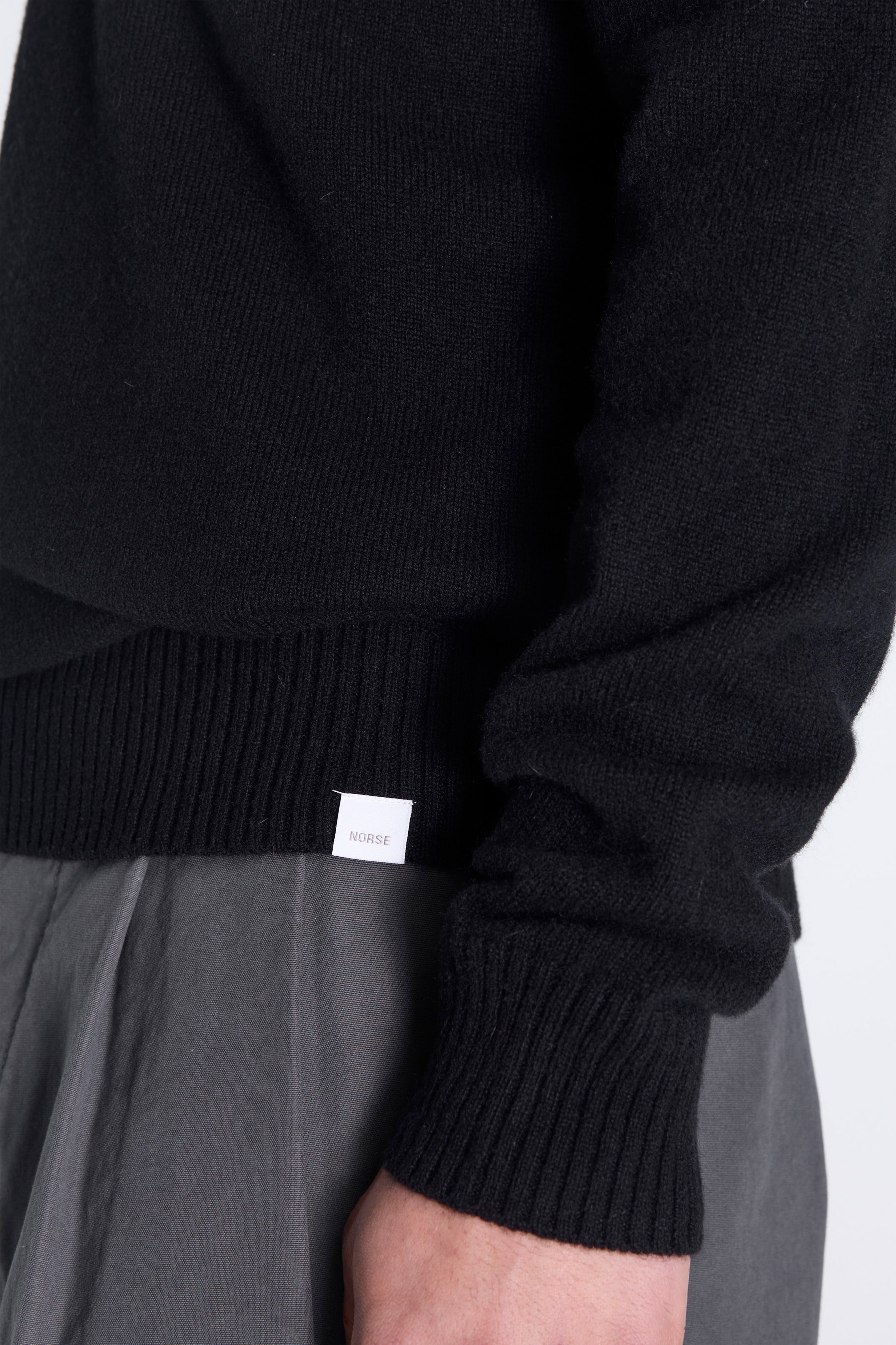 Norse Standard Merino Lambswool Polo Black