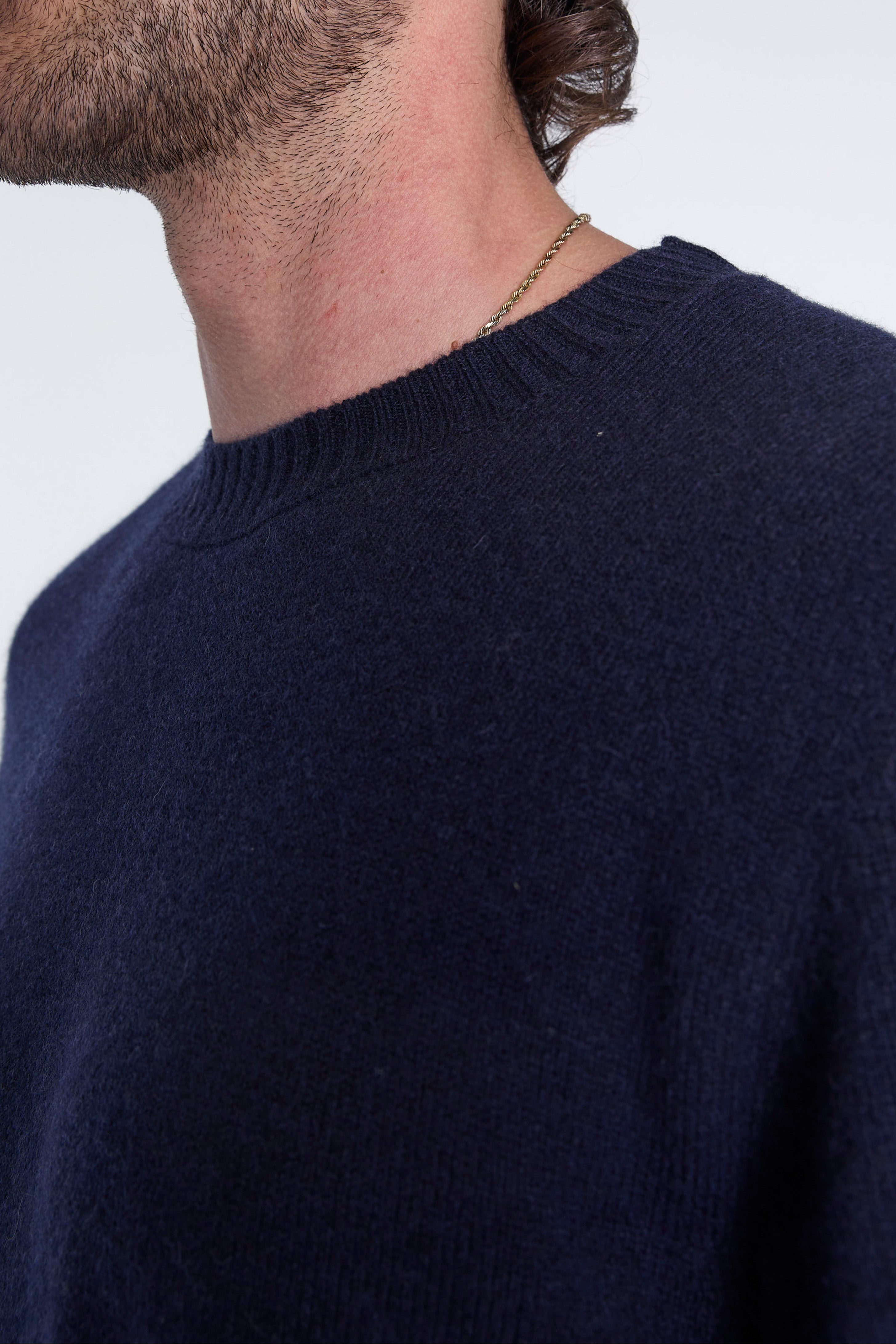 Norse Standard Merino Lambswool Sweater Dark Navy