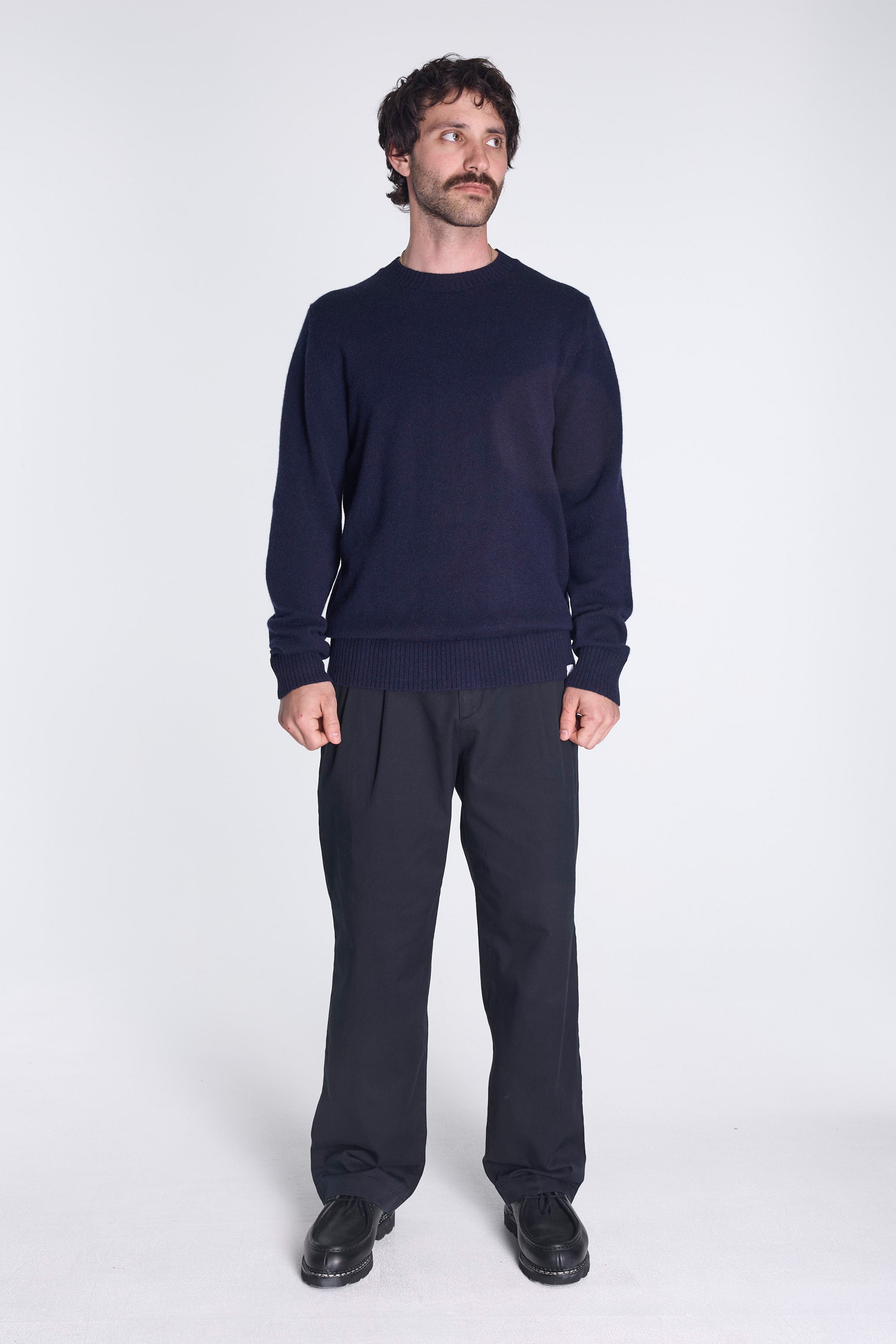 Norse Standard Merino Lambswool Sweater Dark Navy