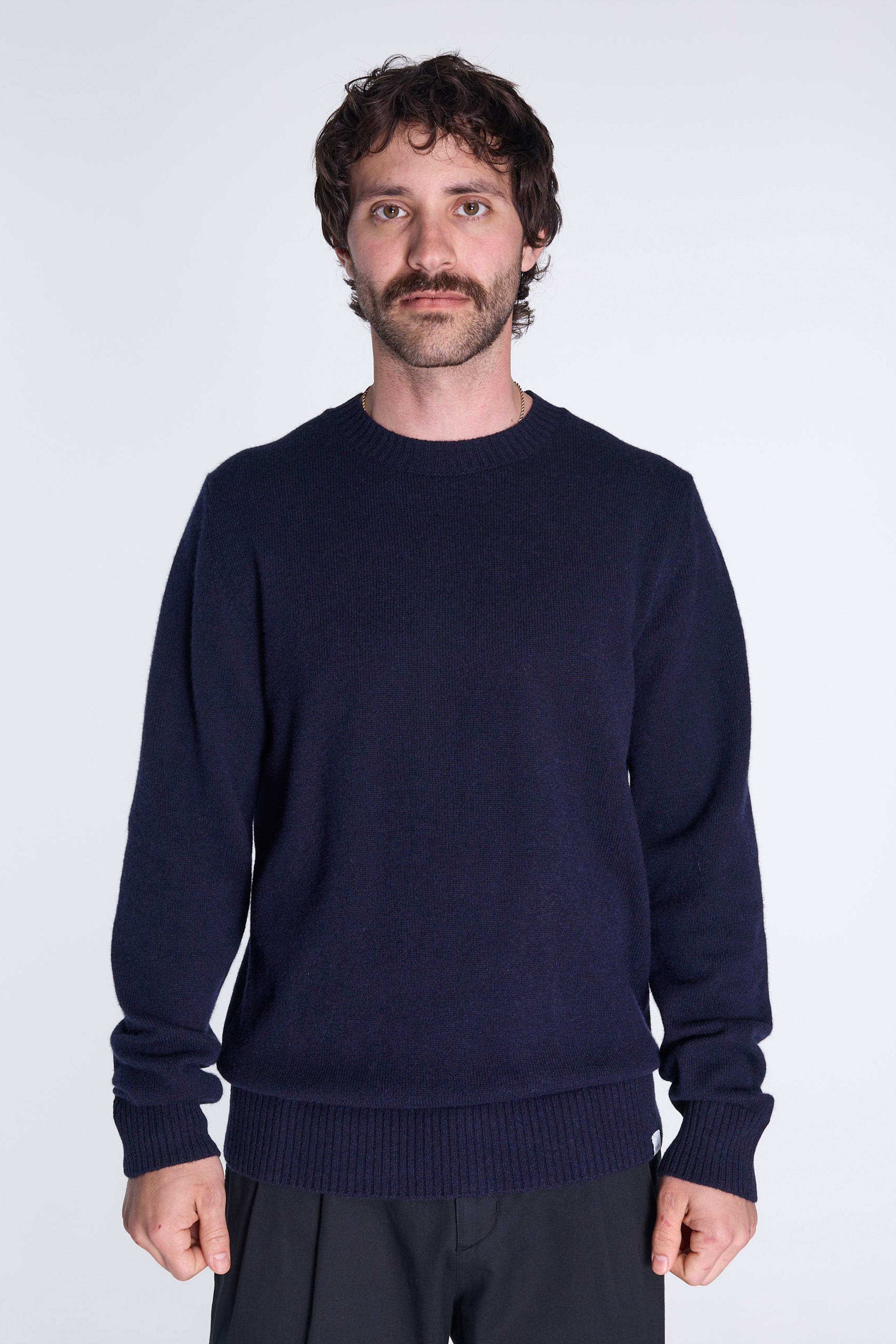 Norse Standard Merino Lambswool Sweater Dark Navy