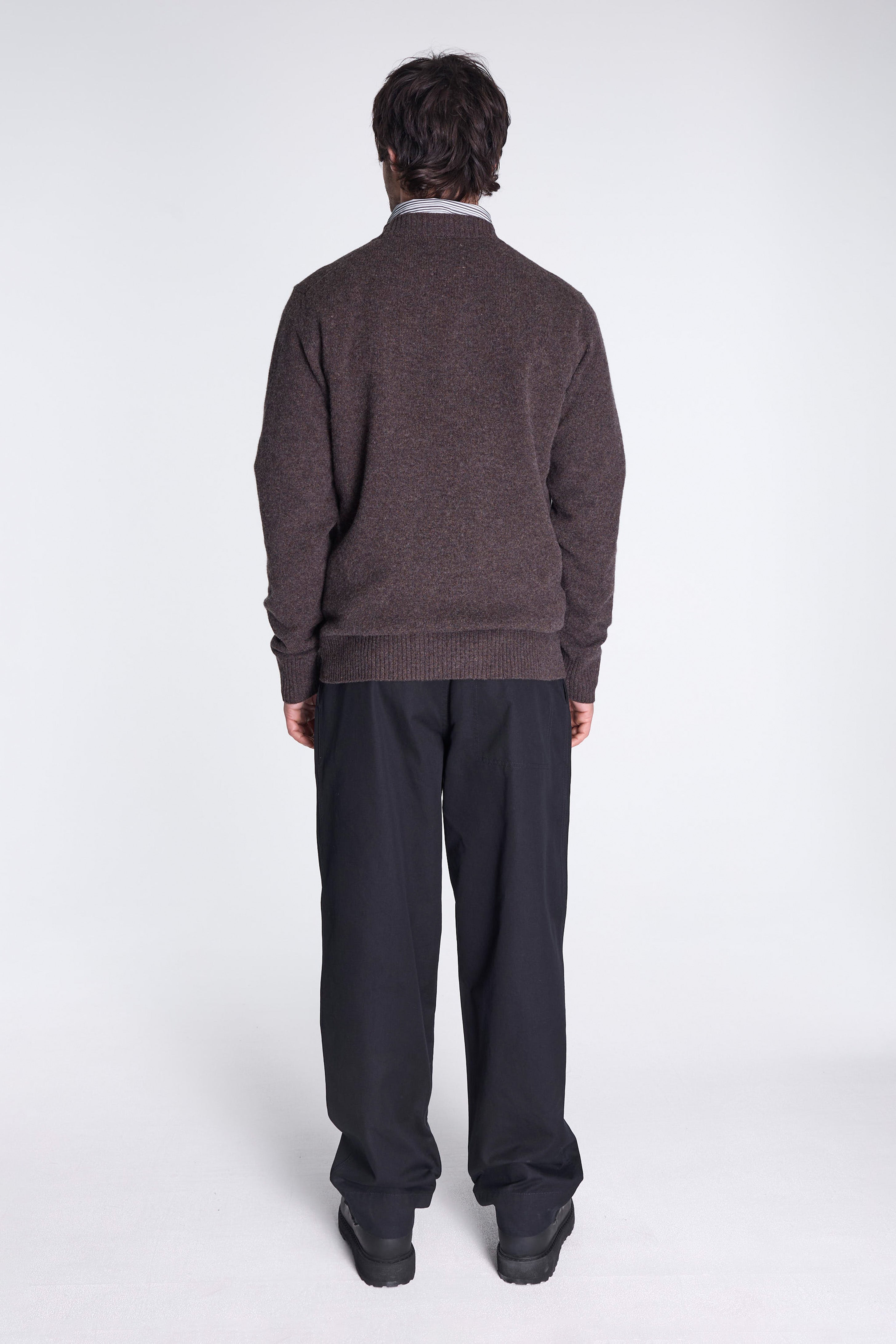 Benn Relaxed Twill Pleated Trouser Black