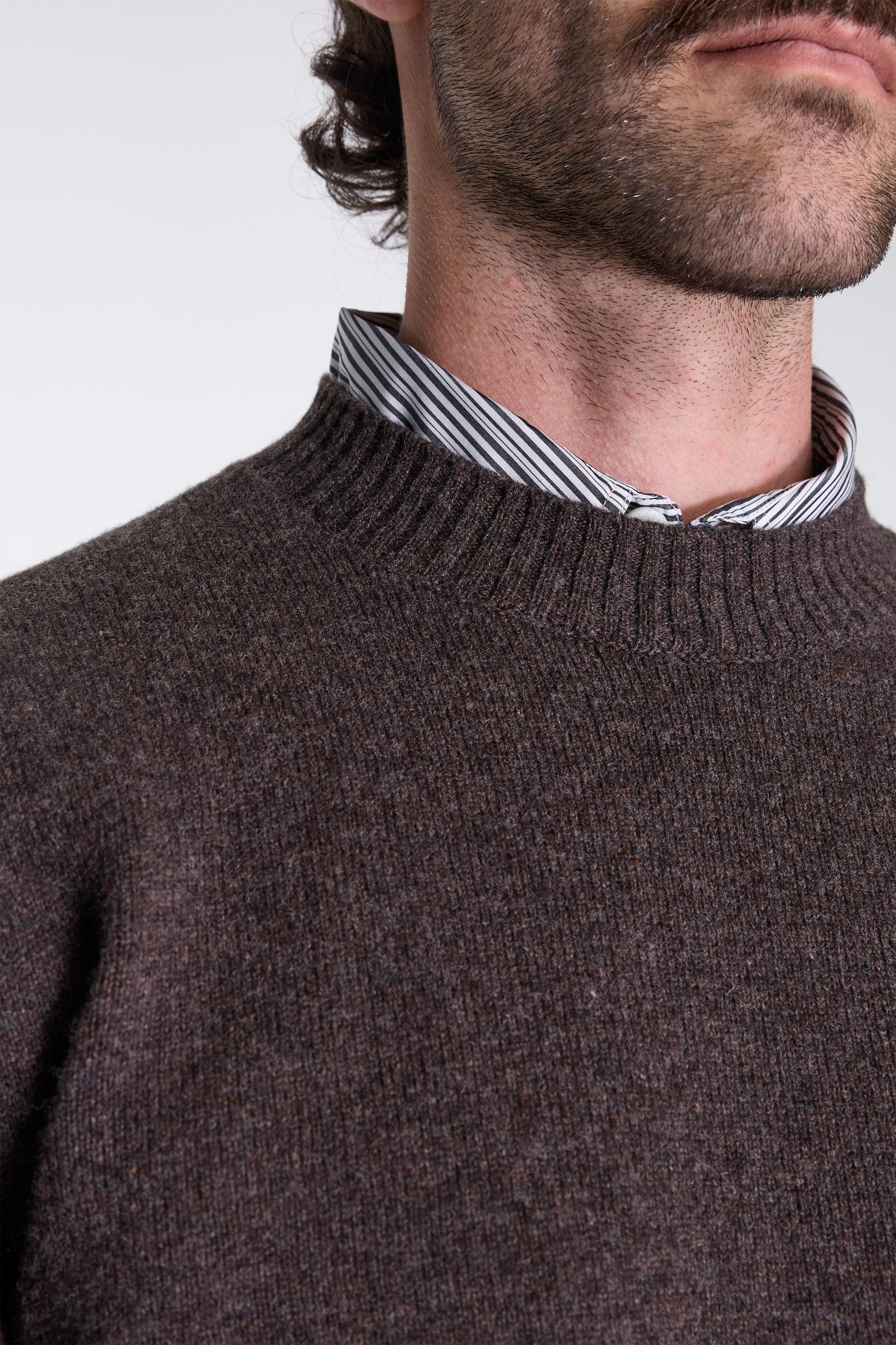 Norse Standard Merino Lambswool Sweater Heathland Brown