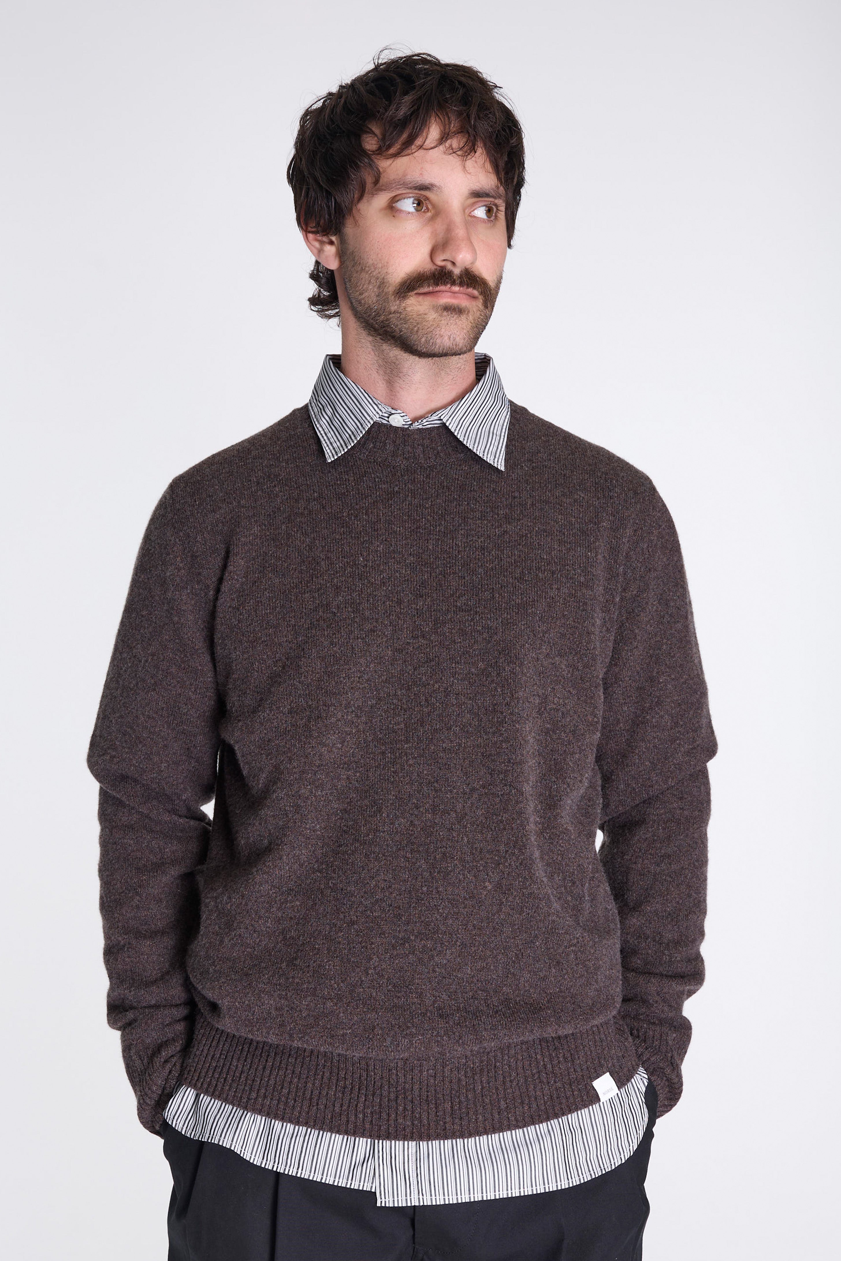Norse Standard Merino Lambswool Sweater Heathland Brown