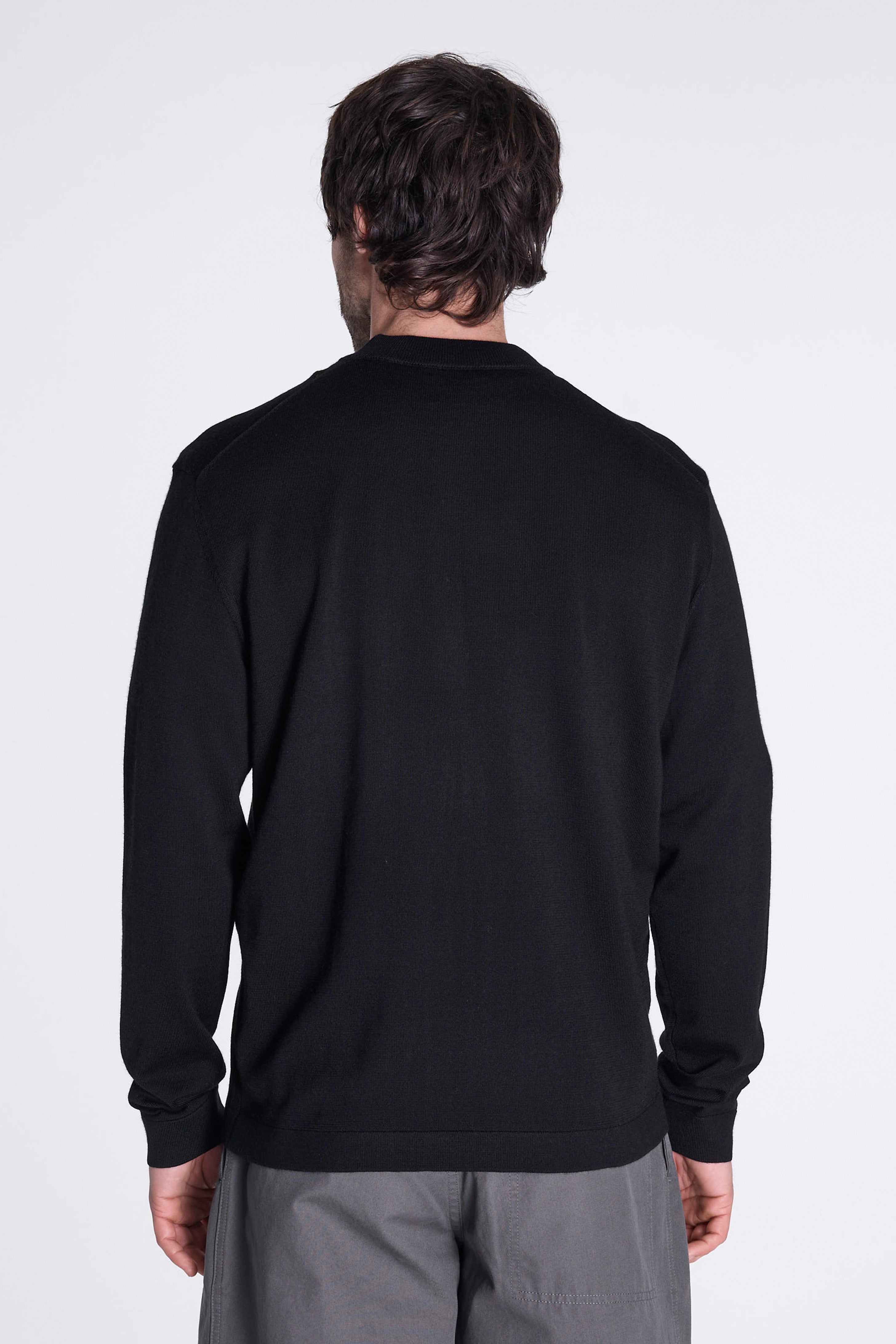Tech Merino Crepe Crewneck Black
