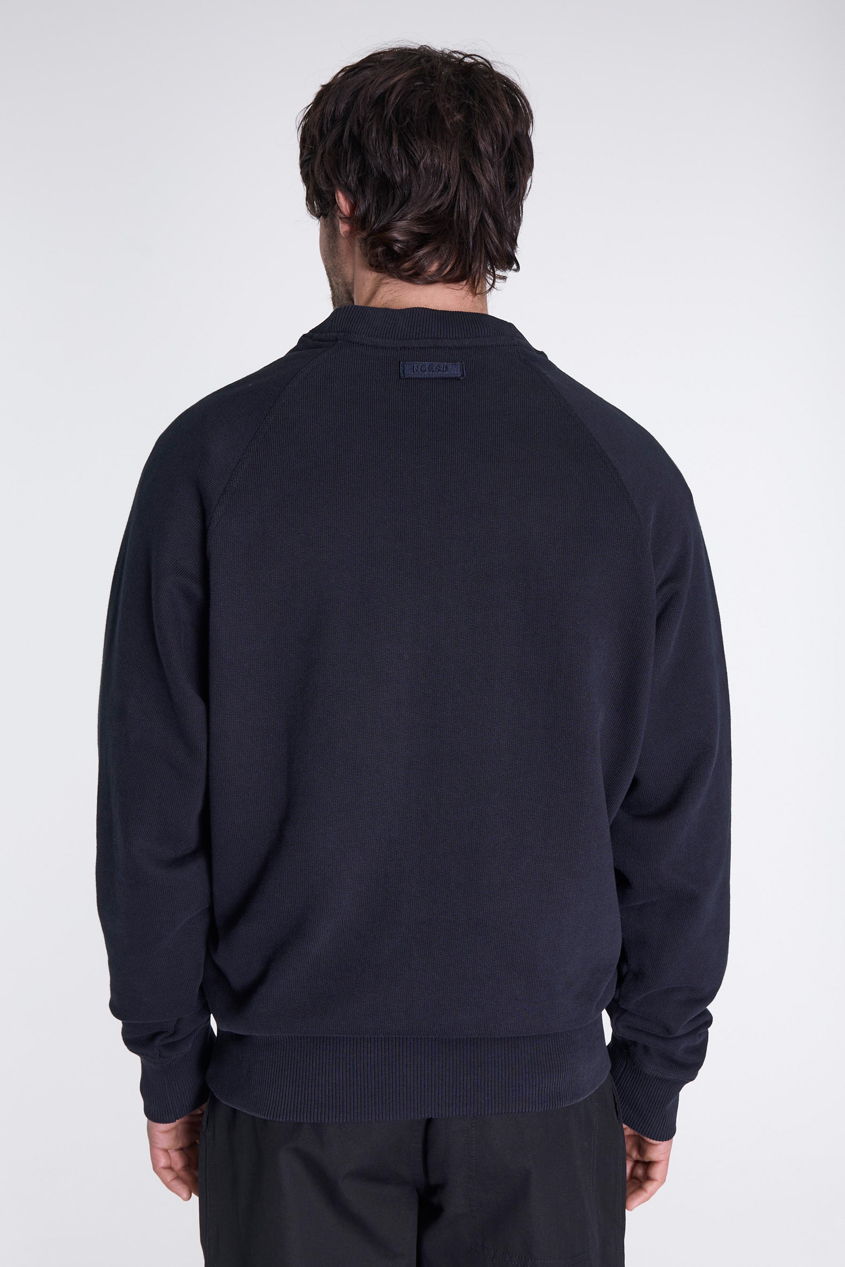Tyr Relaxed Organic Loopback Raglan Crew Dark Navy