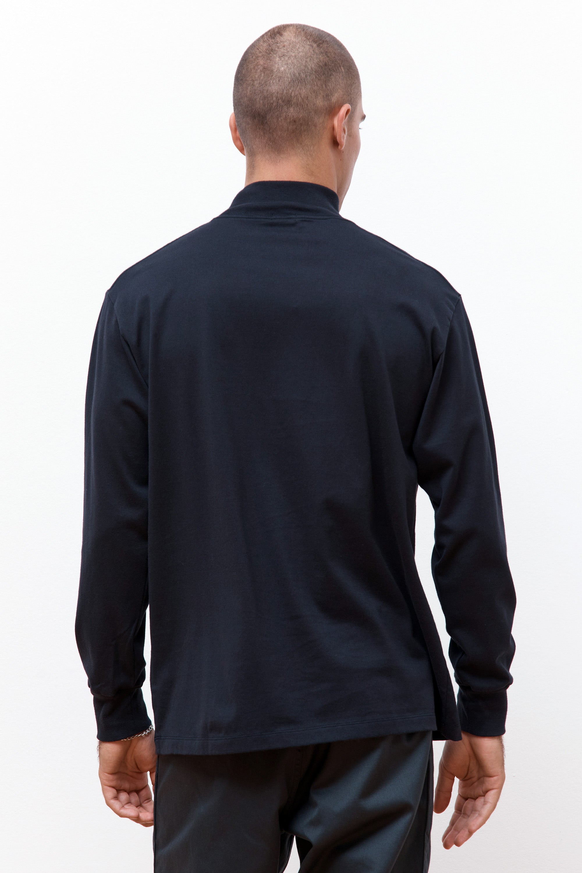 L/S Mock Neck Tee Black