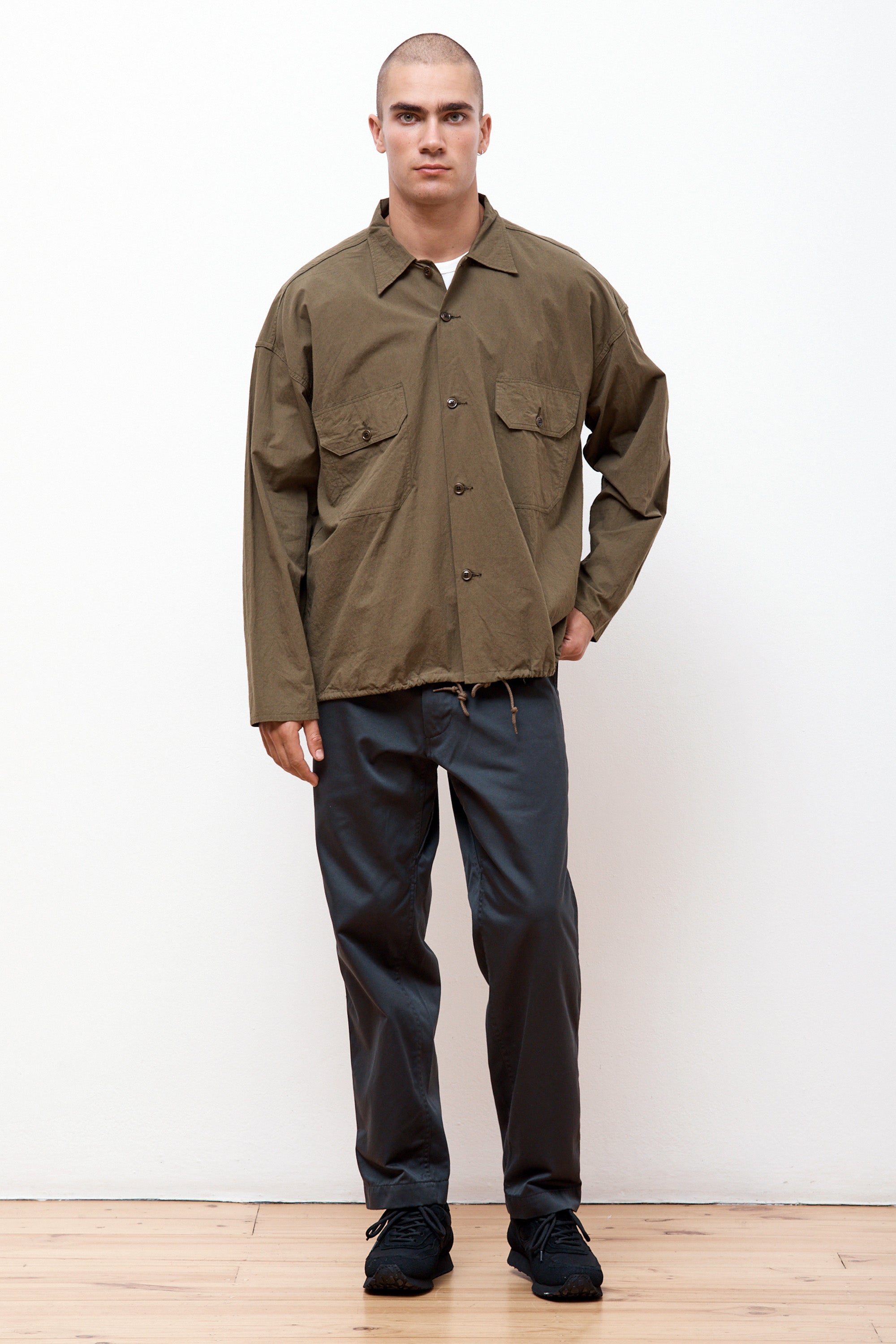 Cotton Wool Deck Shirt Khaki