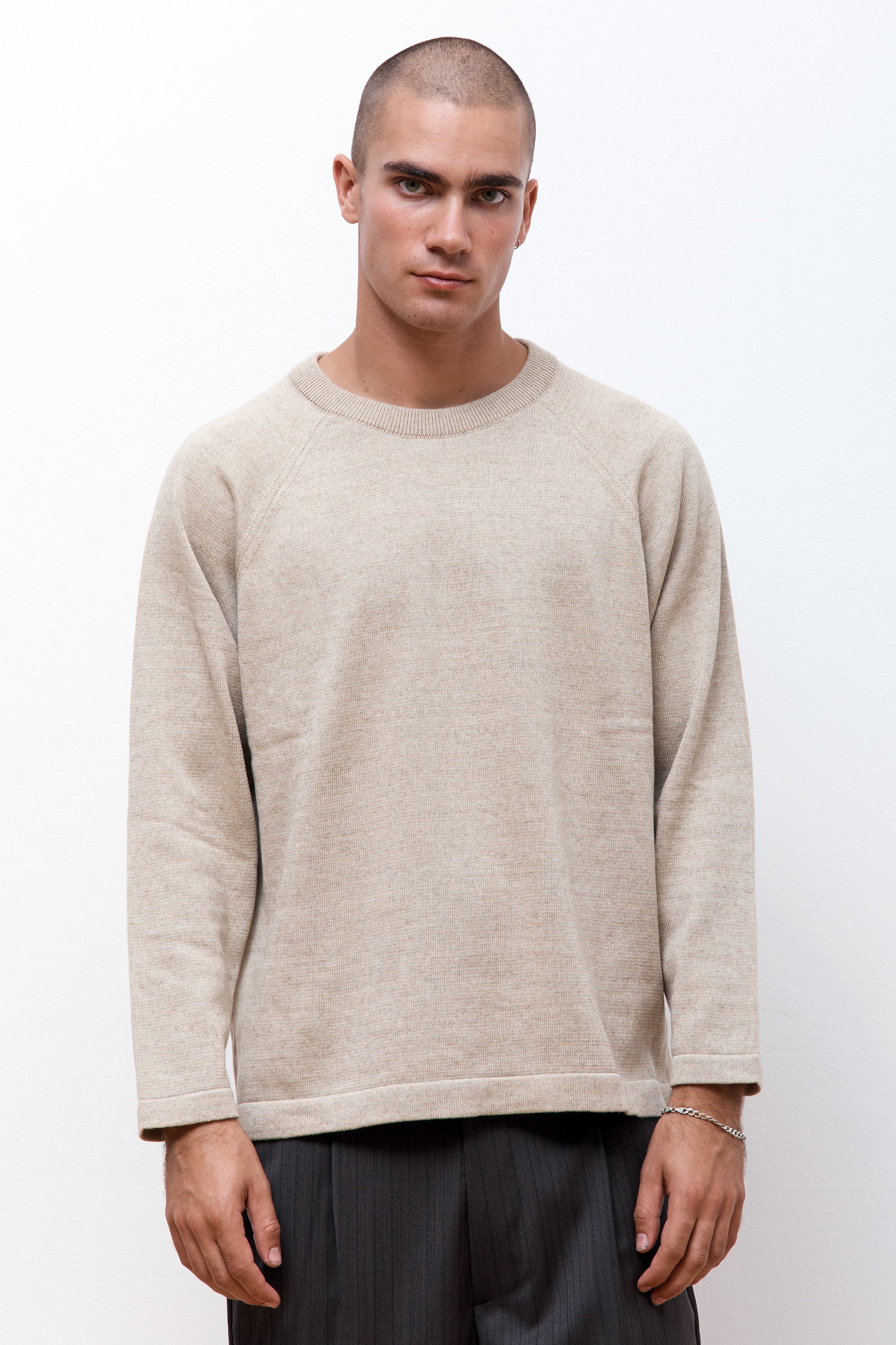 Cotton Cashmere Sweater Beige