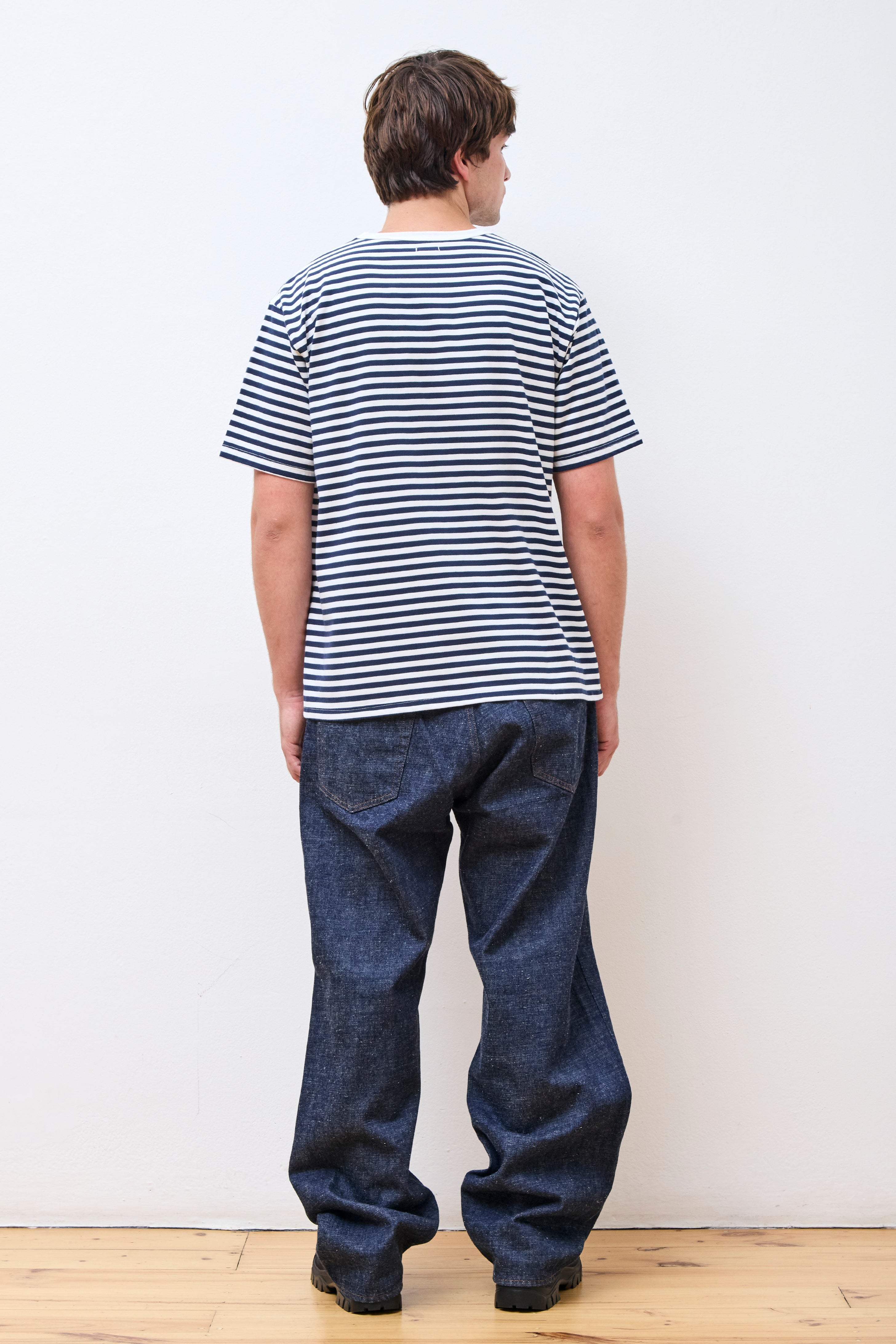 COOLMAX Stripe Jersey Tee Navy X White