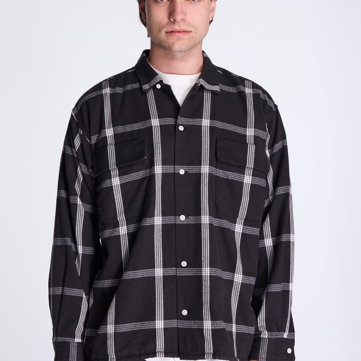 Nanamica Flannel Palaka Check Shirt Black