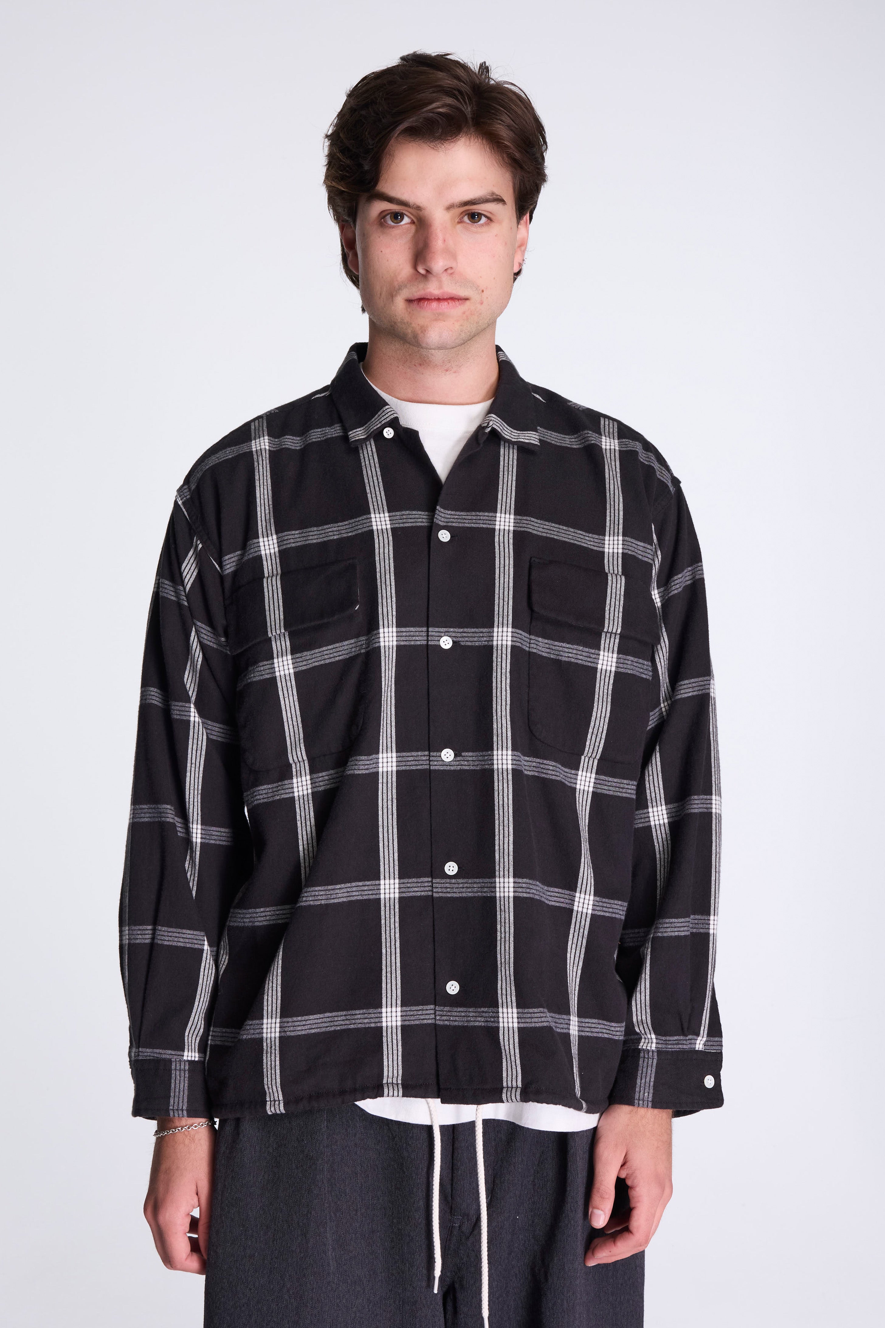 Flannel Palaka Check Shirt Black