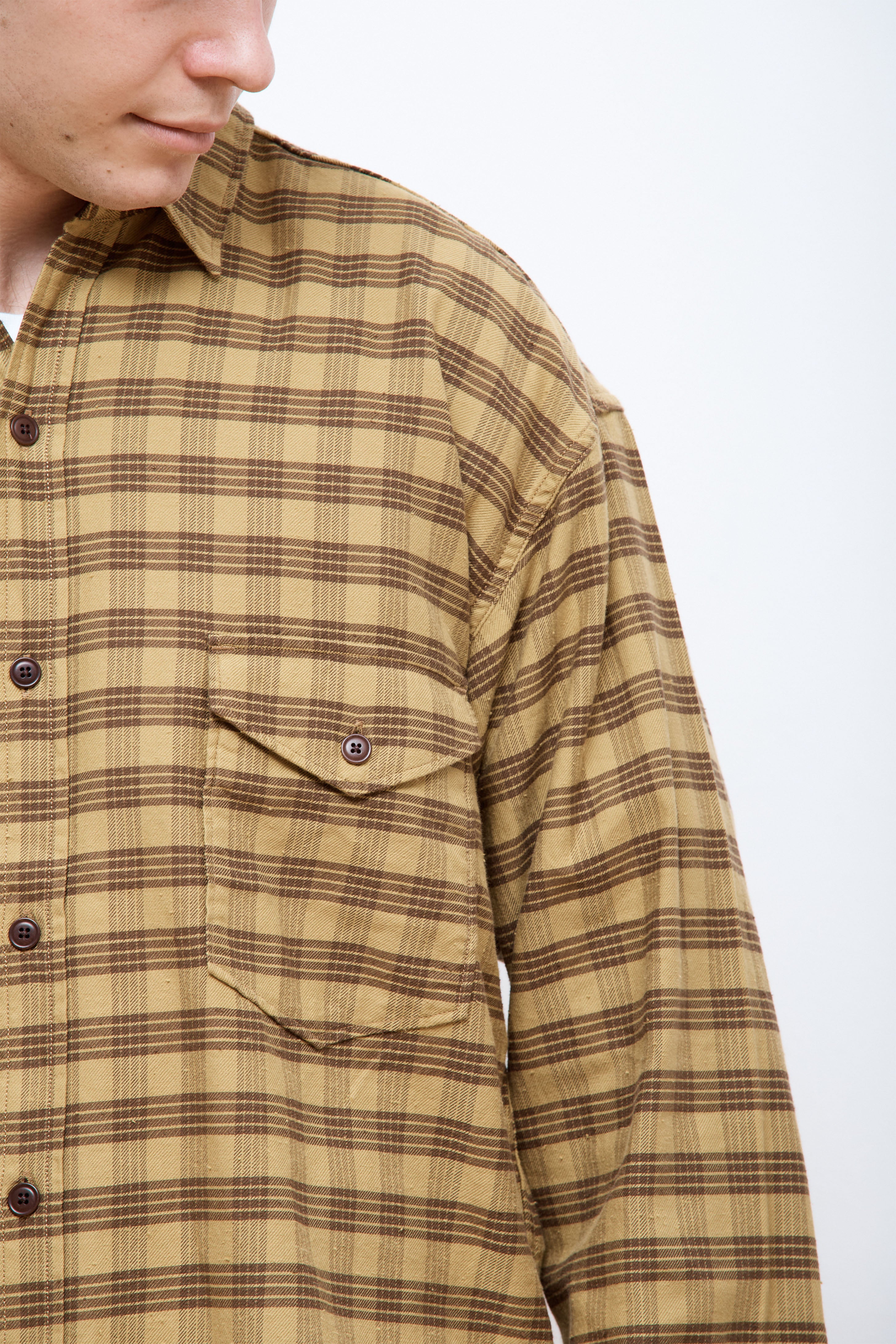 Cotton Nep Deck Shirt Mustard