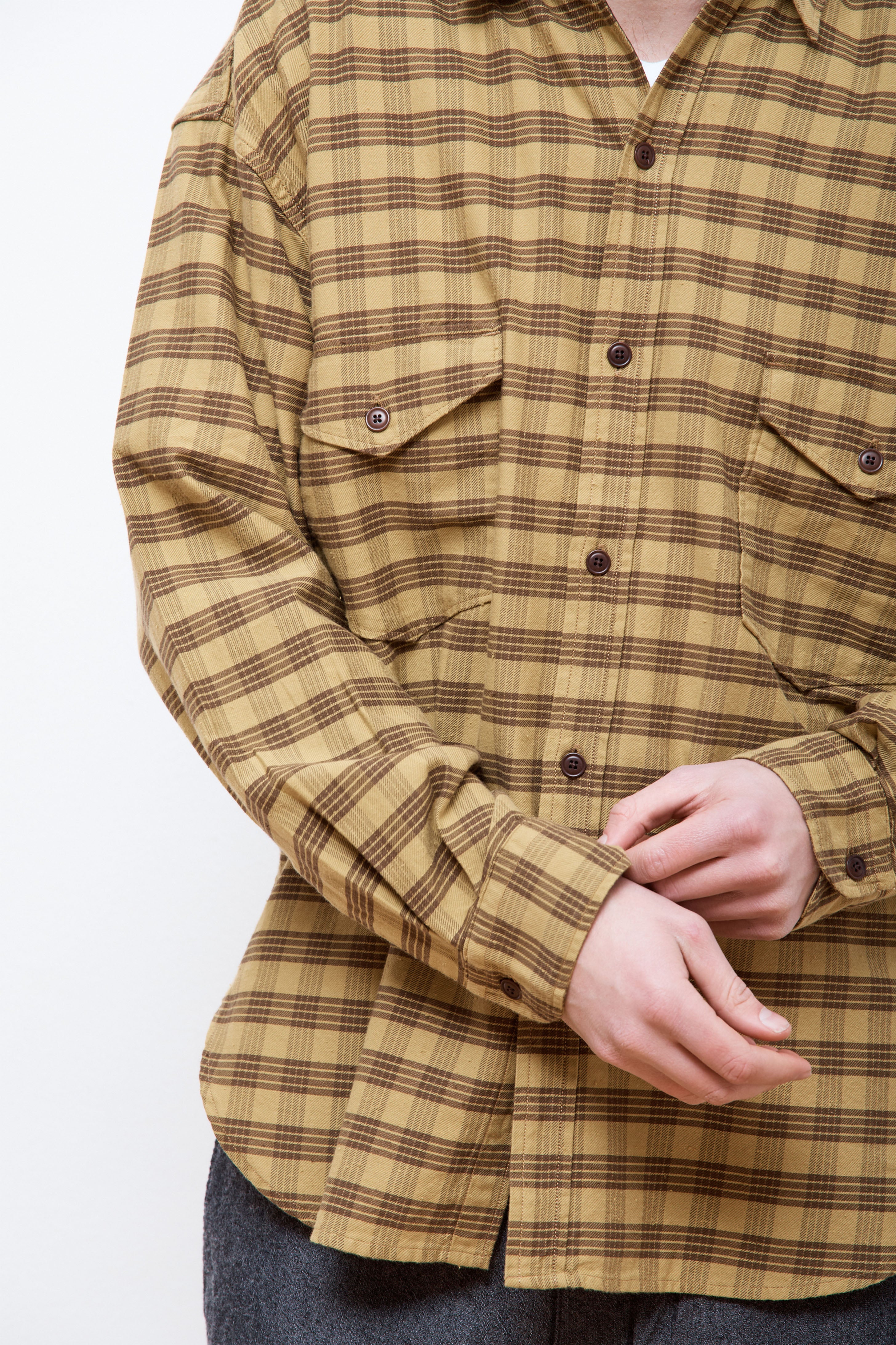 Cotton Nep Deck Shirt Mustard