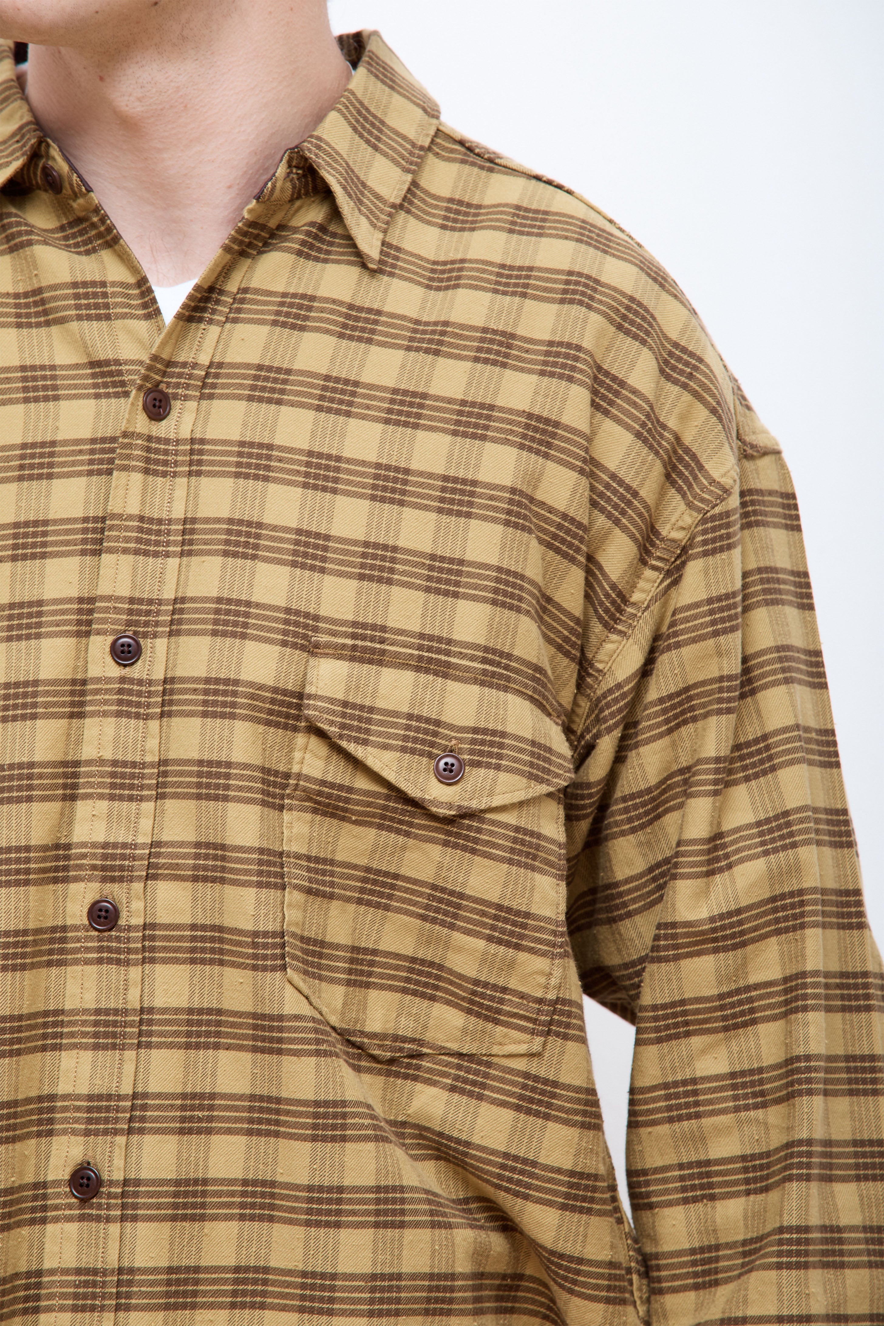 Cotton Nep Deck Shirt Mustard