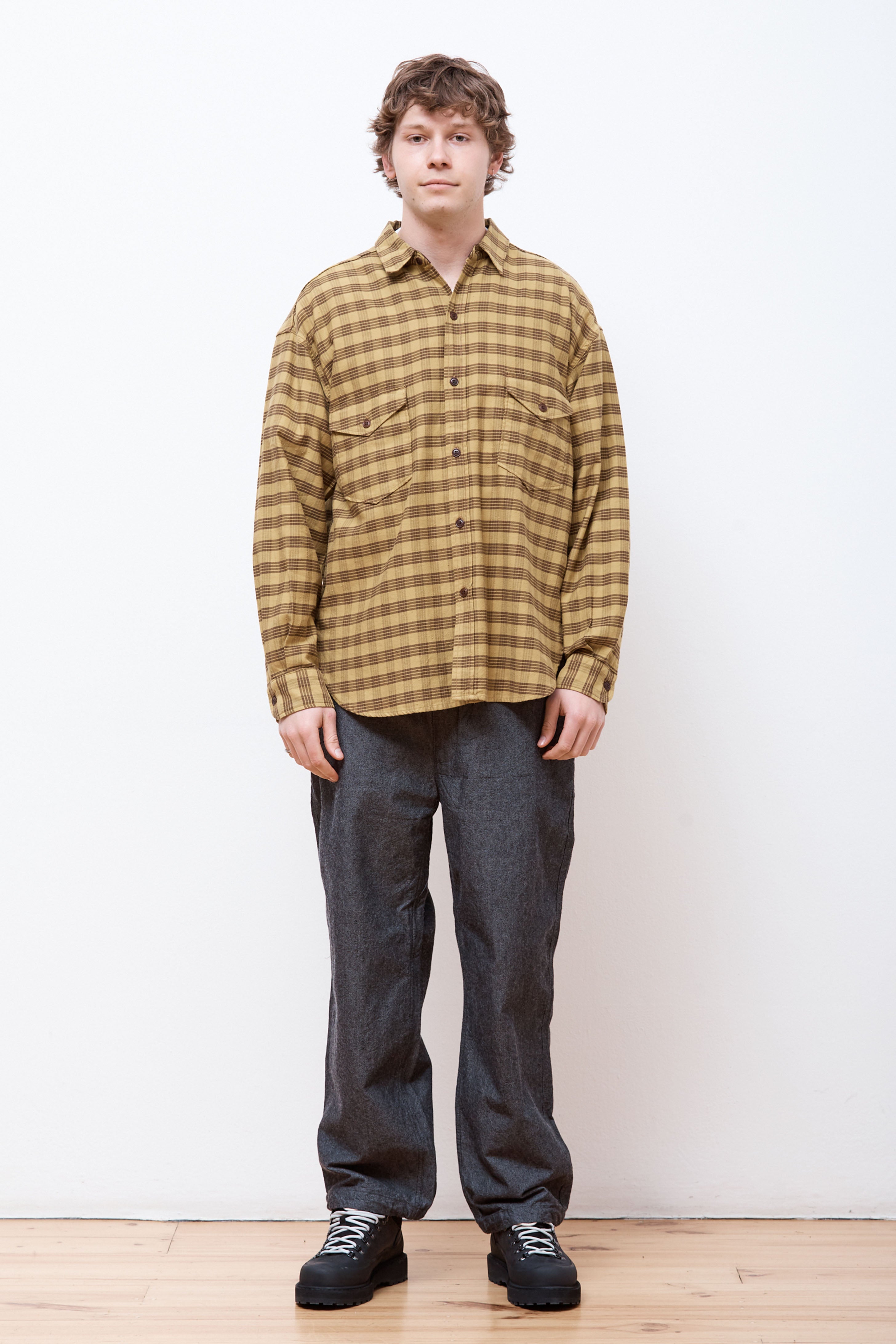 Nanamica Cotton Nep Deck Shirt Mustard