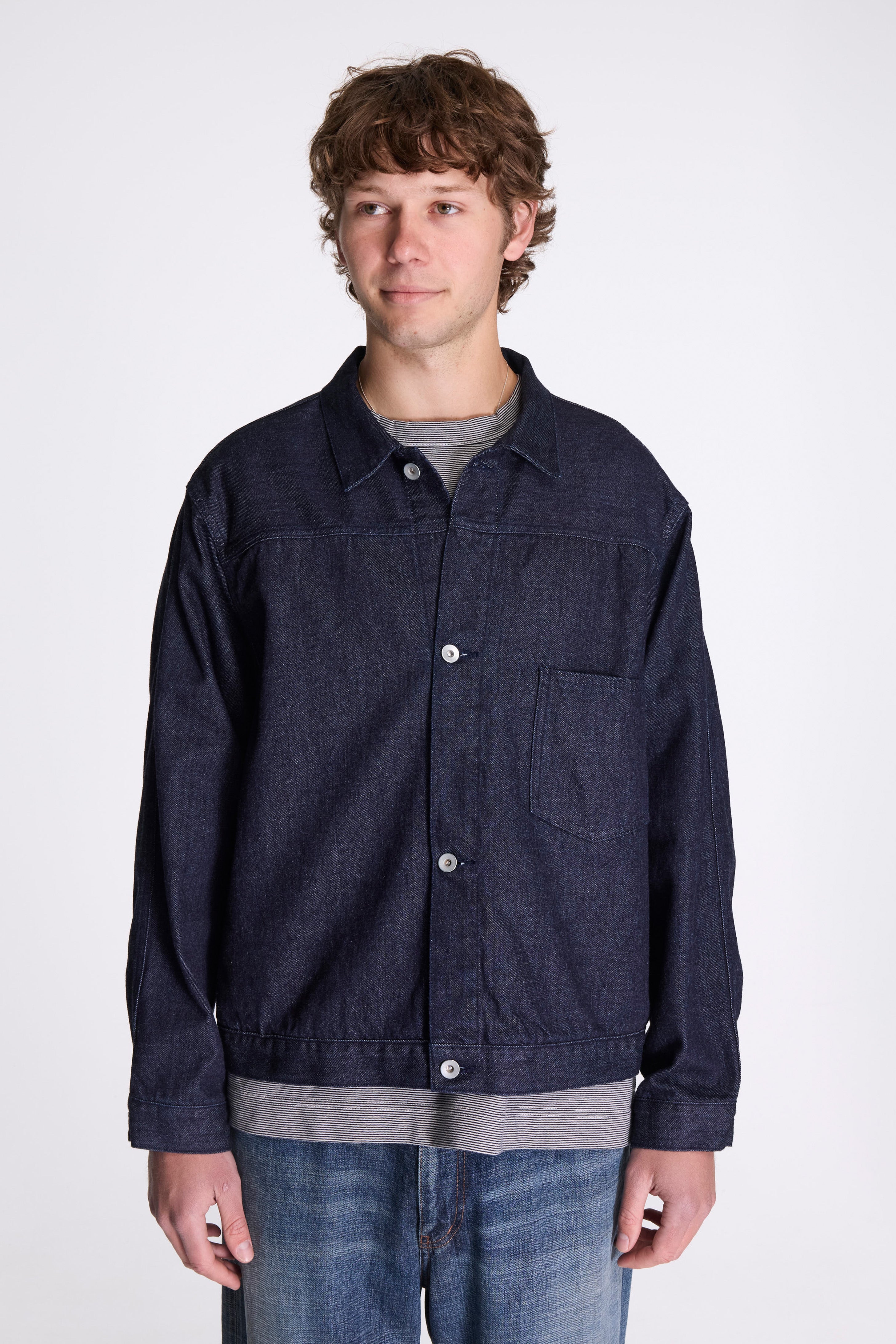 Short Denim Jacket Indigo