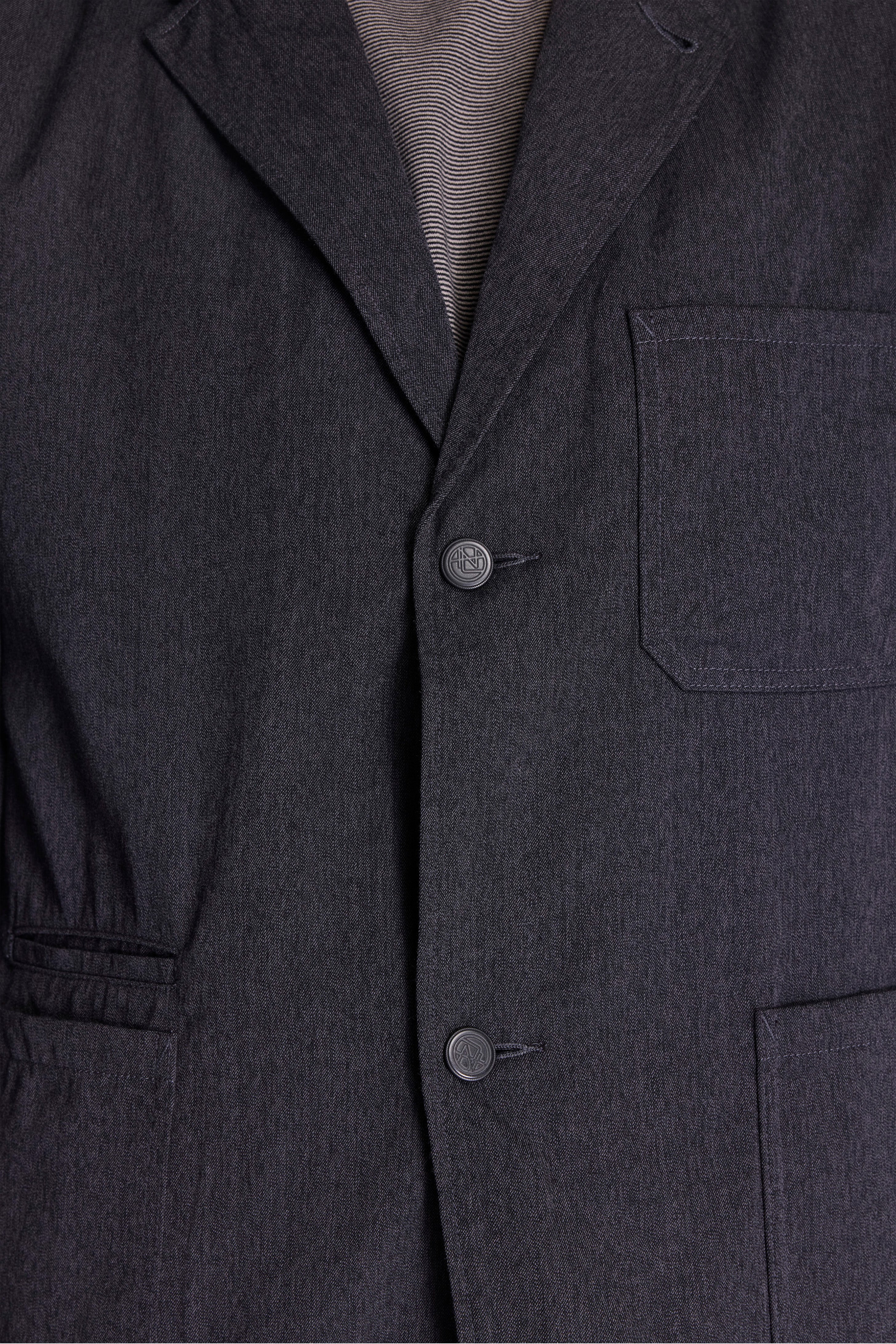 Wool Gabardine Club Jacket Charcoal