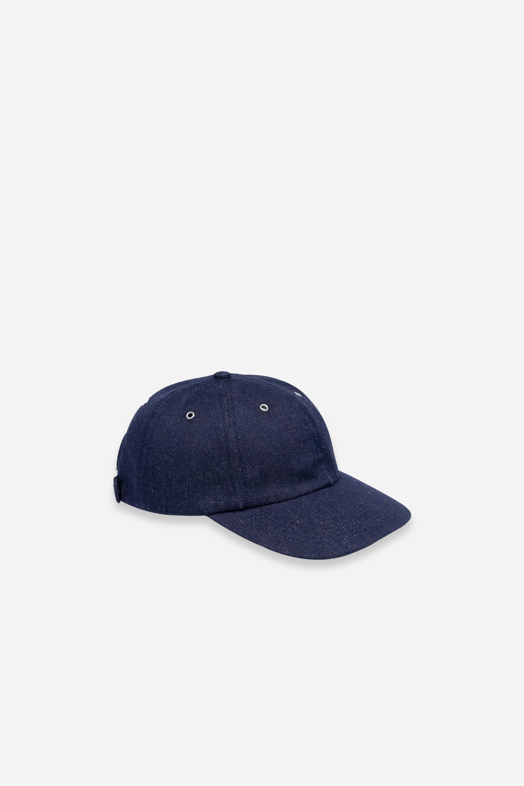 Broken Twill Cotton Linen Denim 6 Panel Cap Indigo