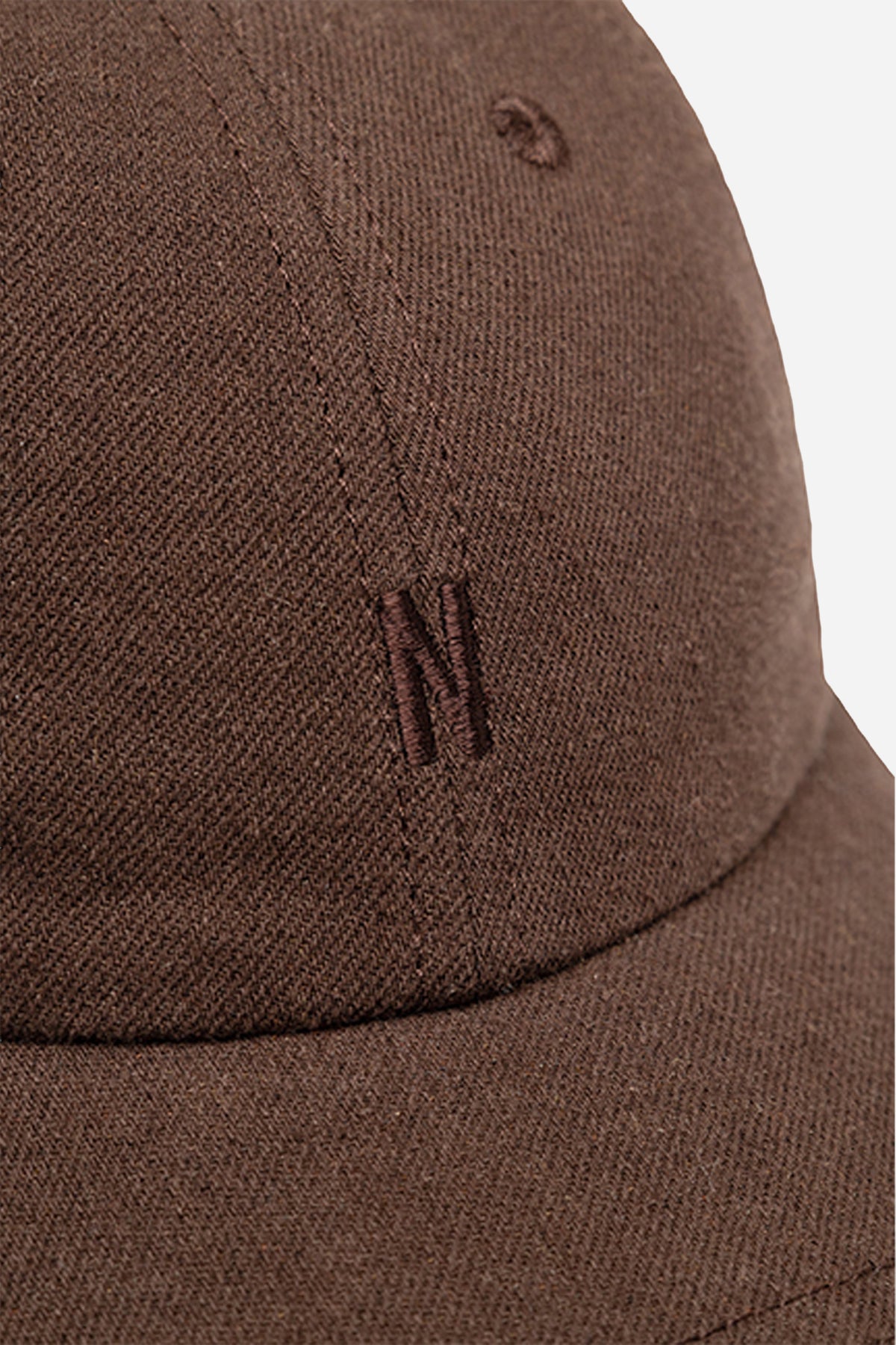 Cotton Wool Twill 6-Panel Cap Delicioso Brown
