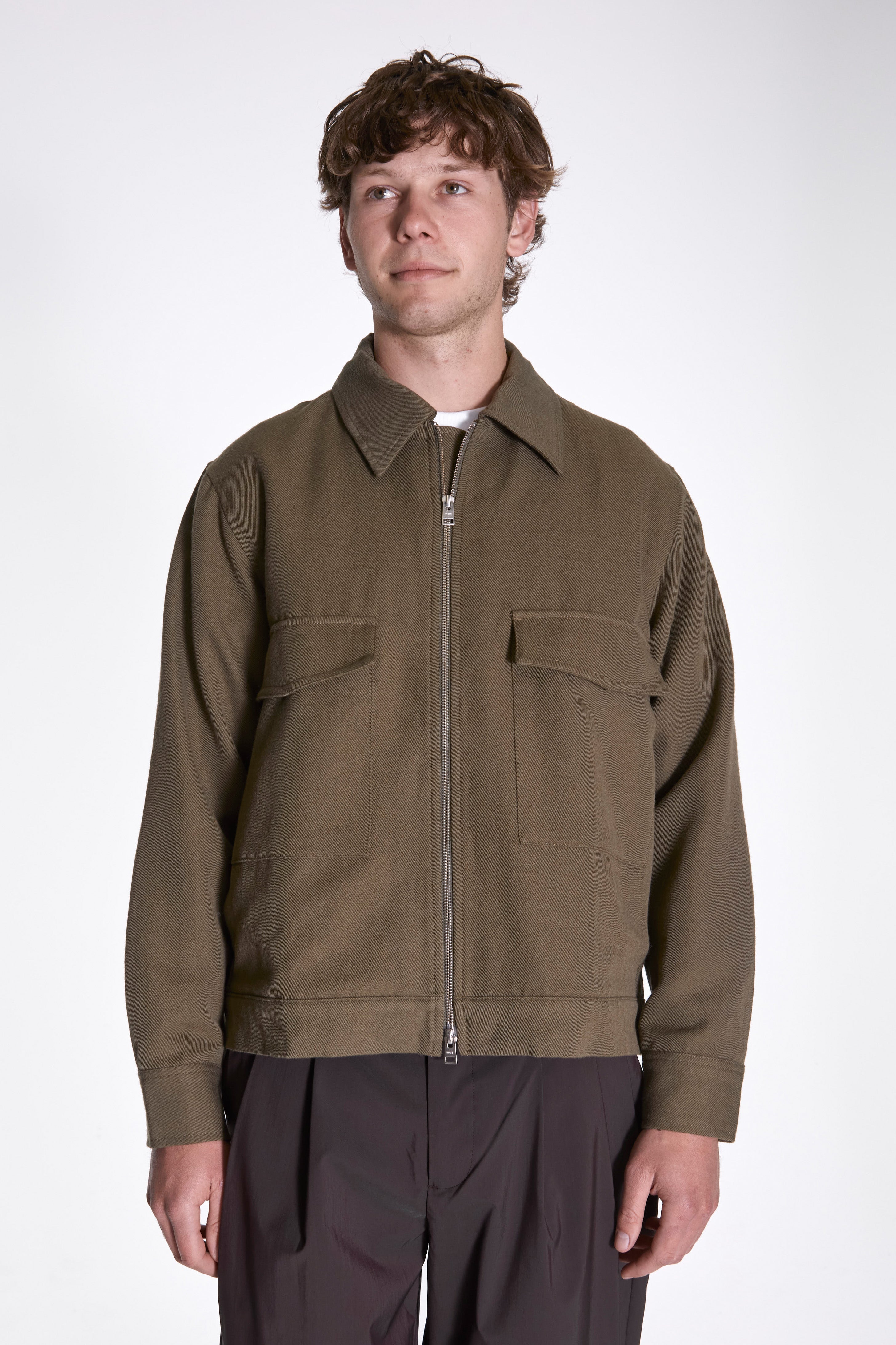 Aksel Cavalry Cotton Wool Windstopper Jacket Olive Night