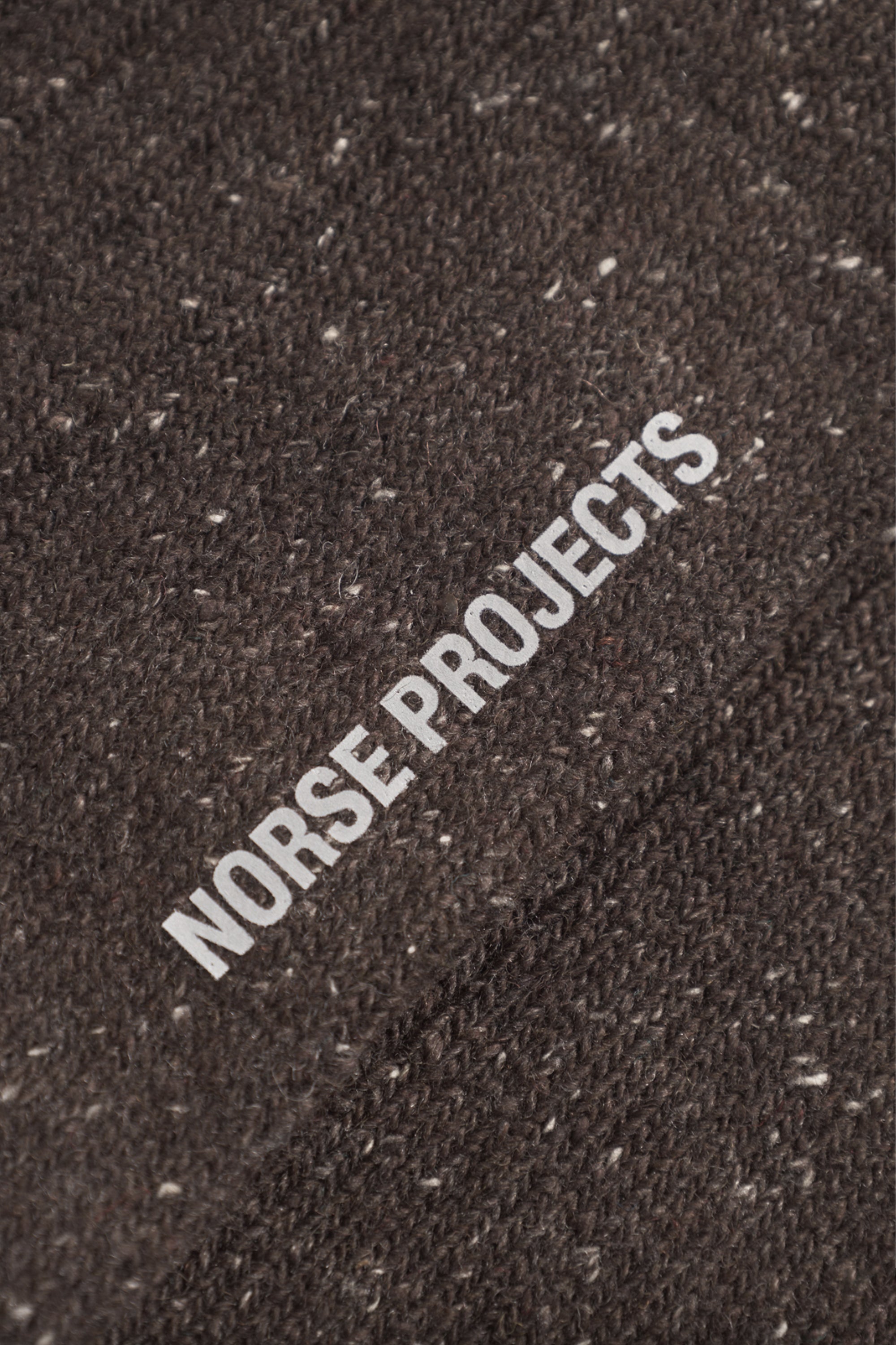 Bjarki Neps Wool Rib Sock Seal Brown