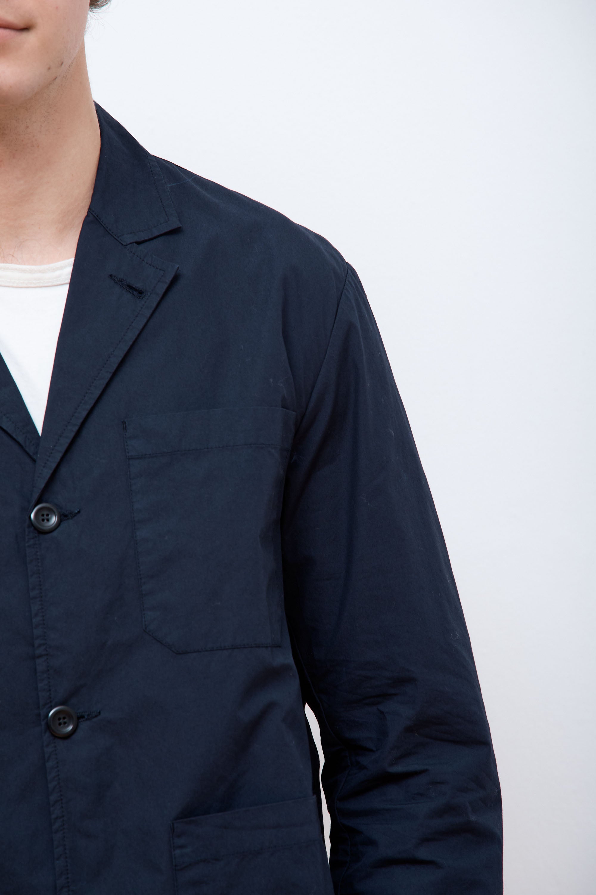 Nilas Typewriter Work Jacket Dark Navy