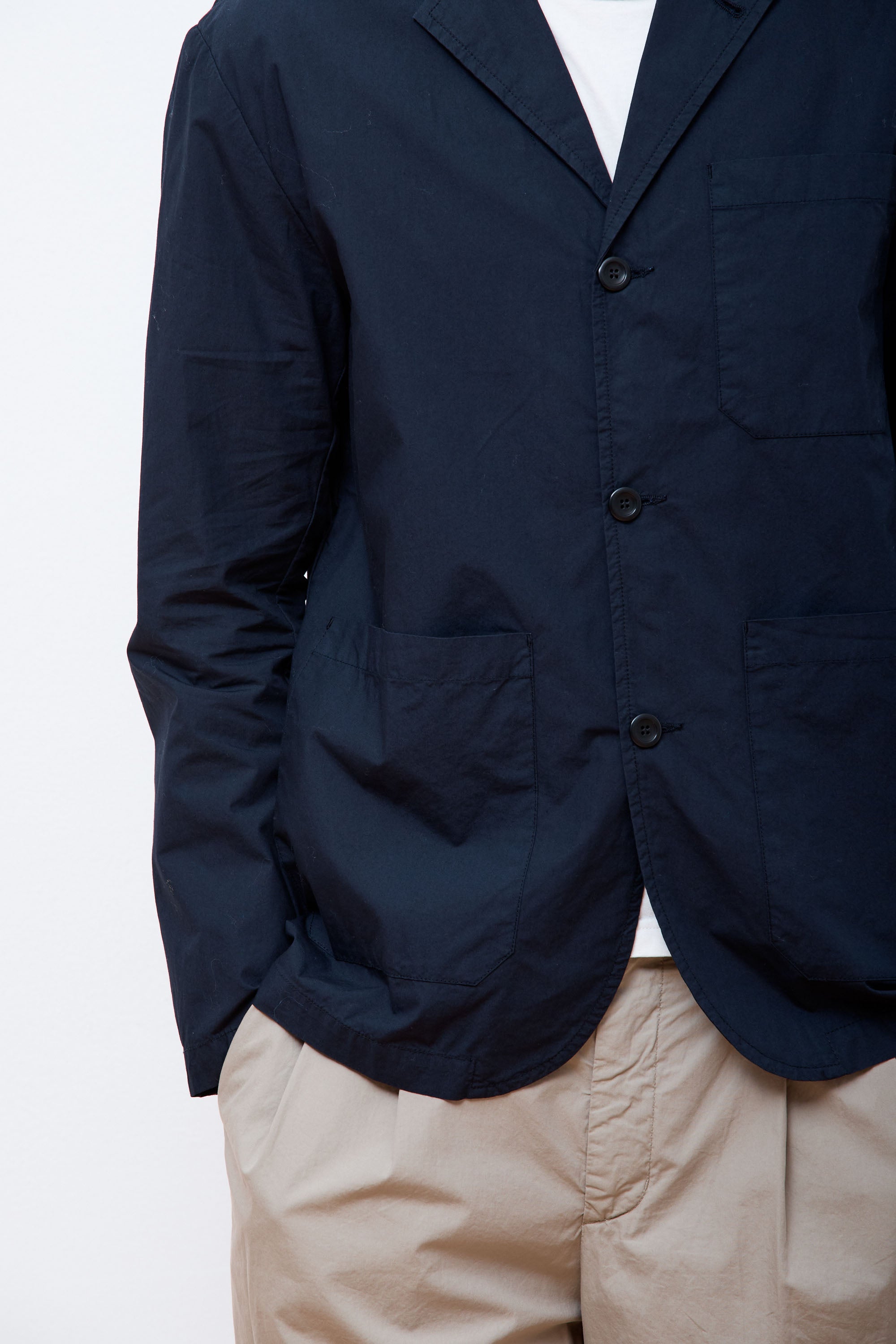 Nilas Typewriter Work Jacket Dark Navy