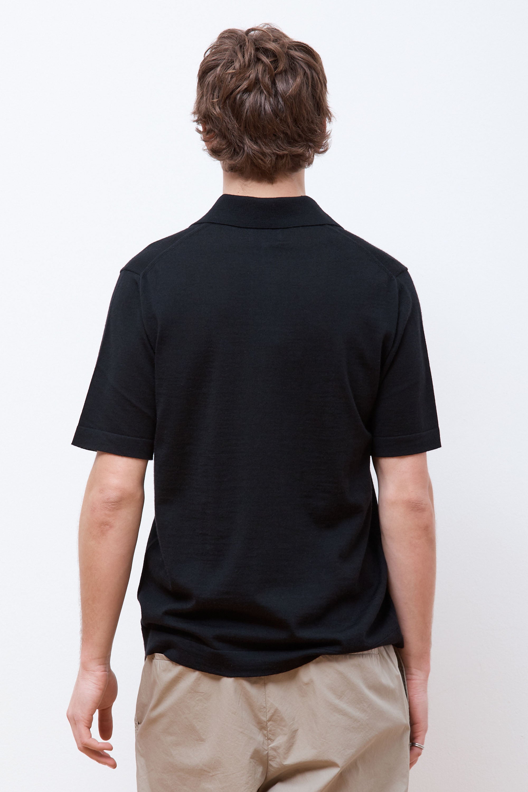 Jon Tech Merino SS Polo Black