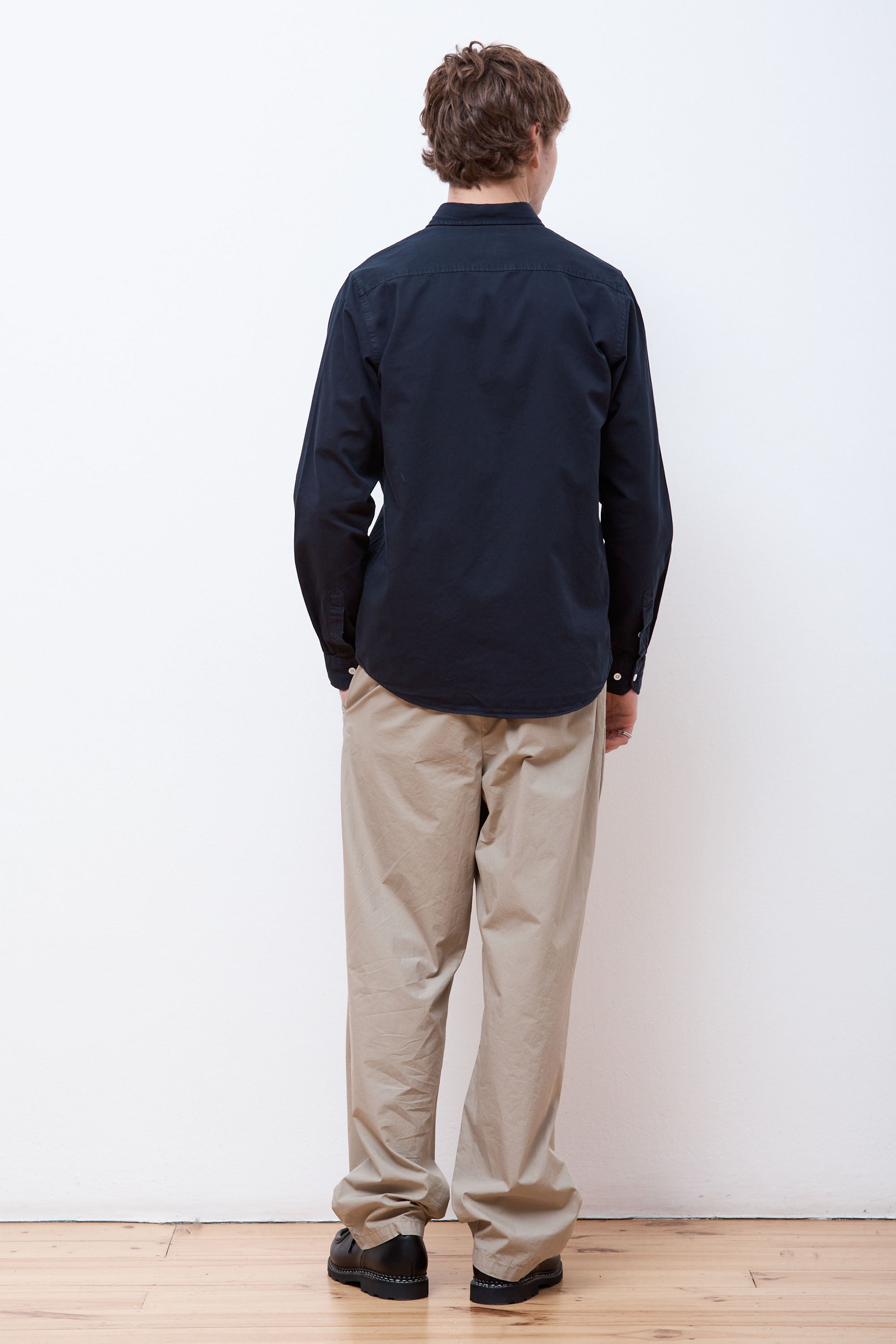 Anton Light Twill Shirt Dark Navy