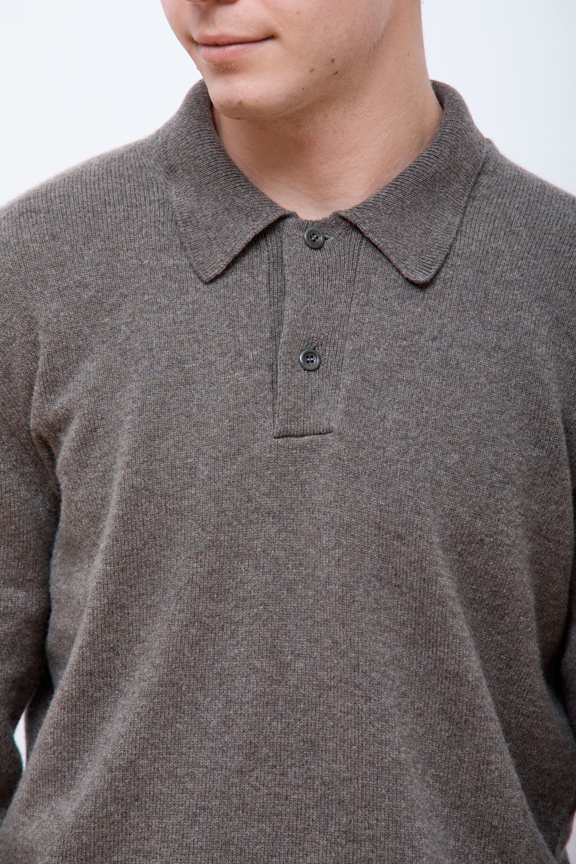 Norse Projects Marco Merino Lambswool Polo Ivy Green