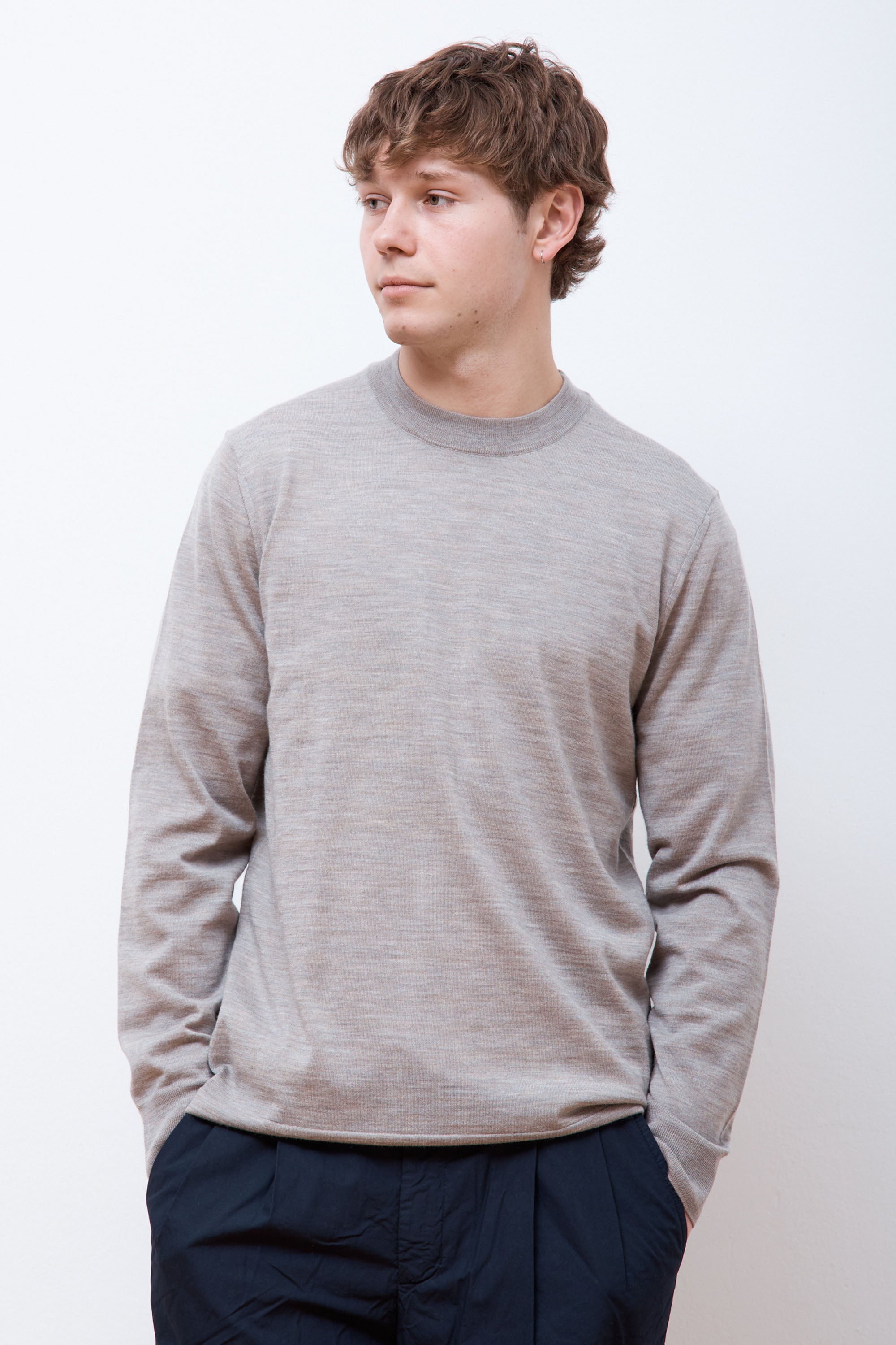 Teis Tech Merino Sweater Sand