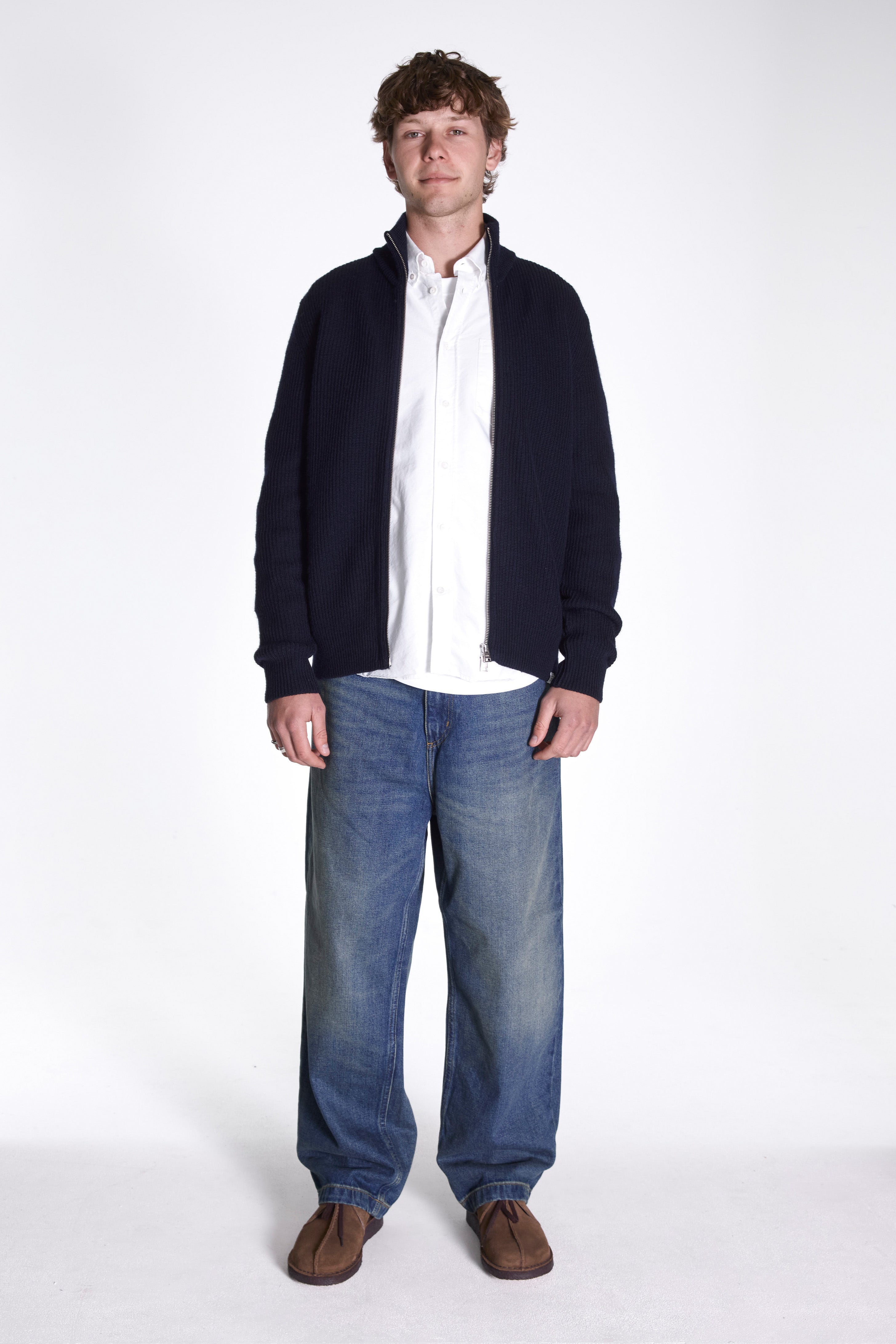 Hagen Cotton Wool Jacket Dark Navy