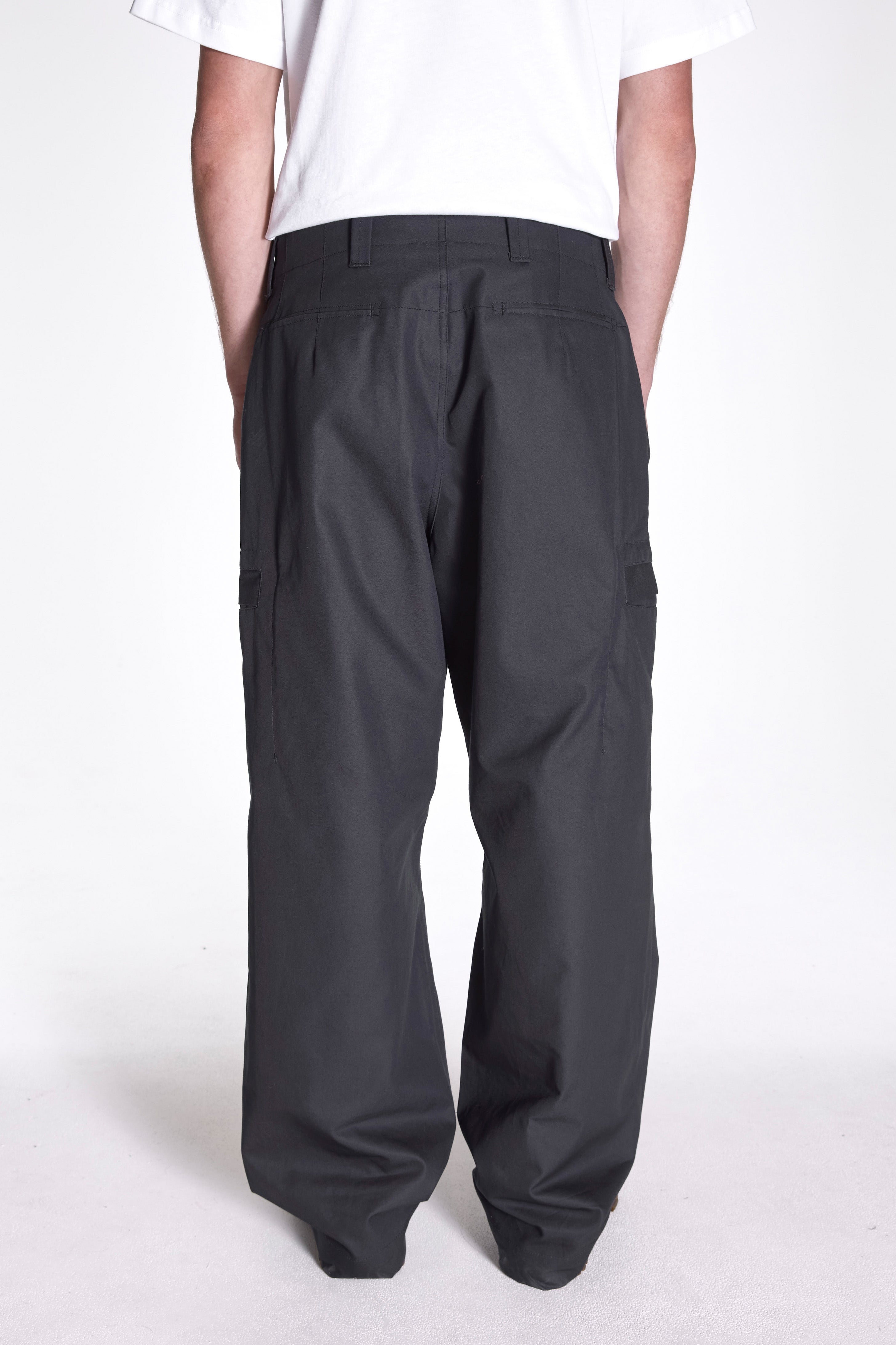Hans Gear Cotton Twill Cargo Pants Charcoal Grey