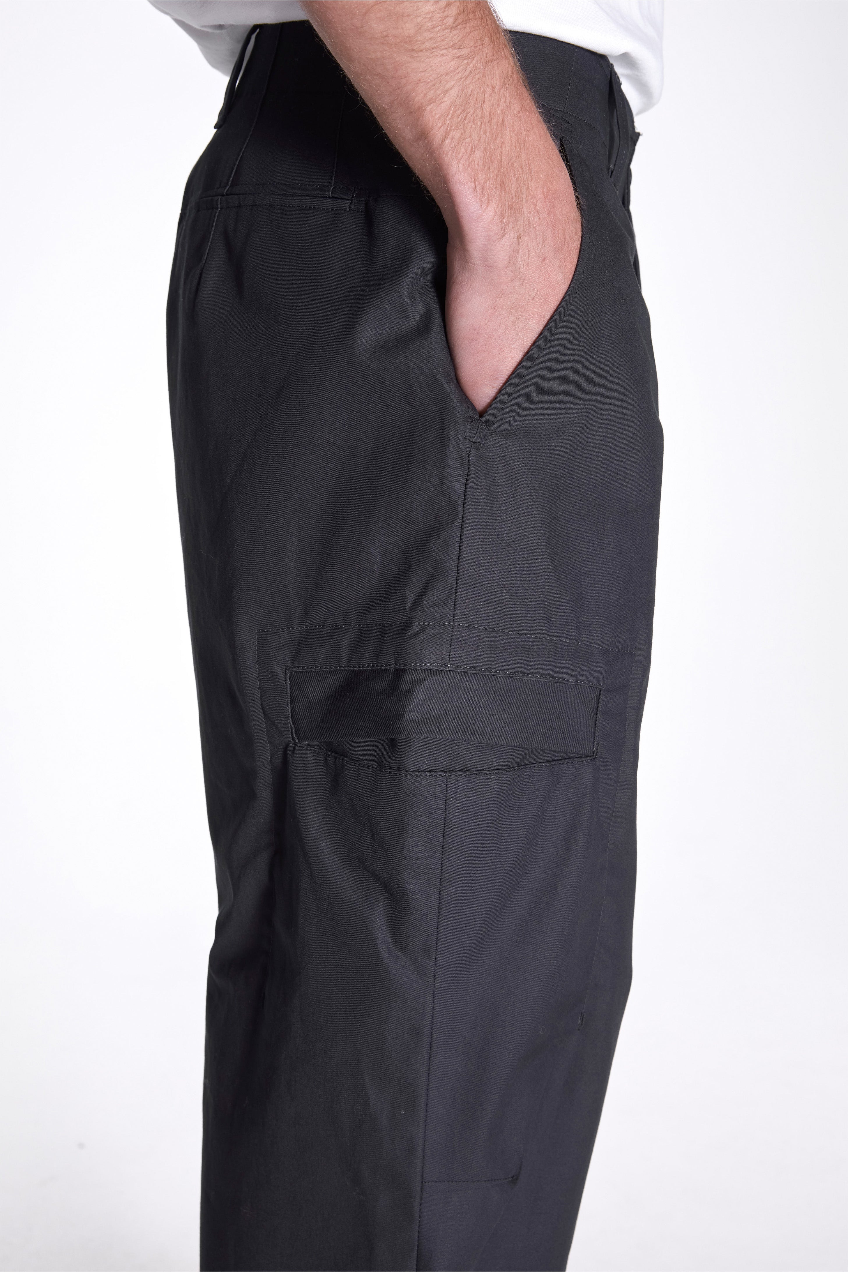 Hans Gear Cotton Twill Cargo Pants Charcoal Grey