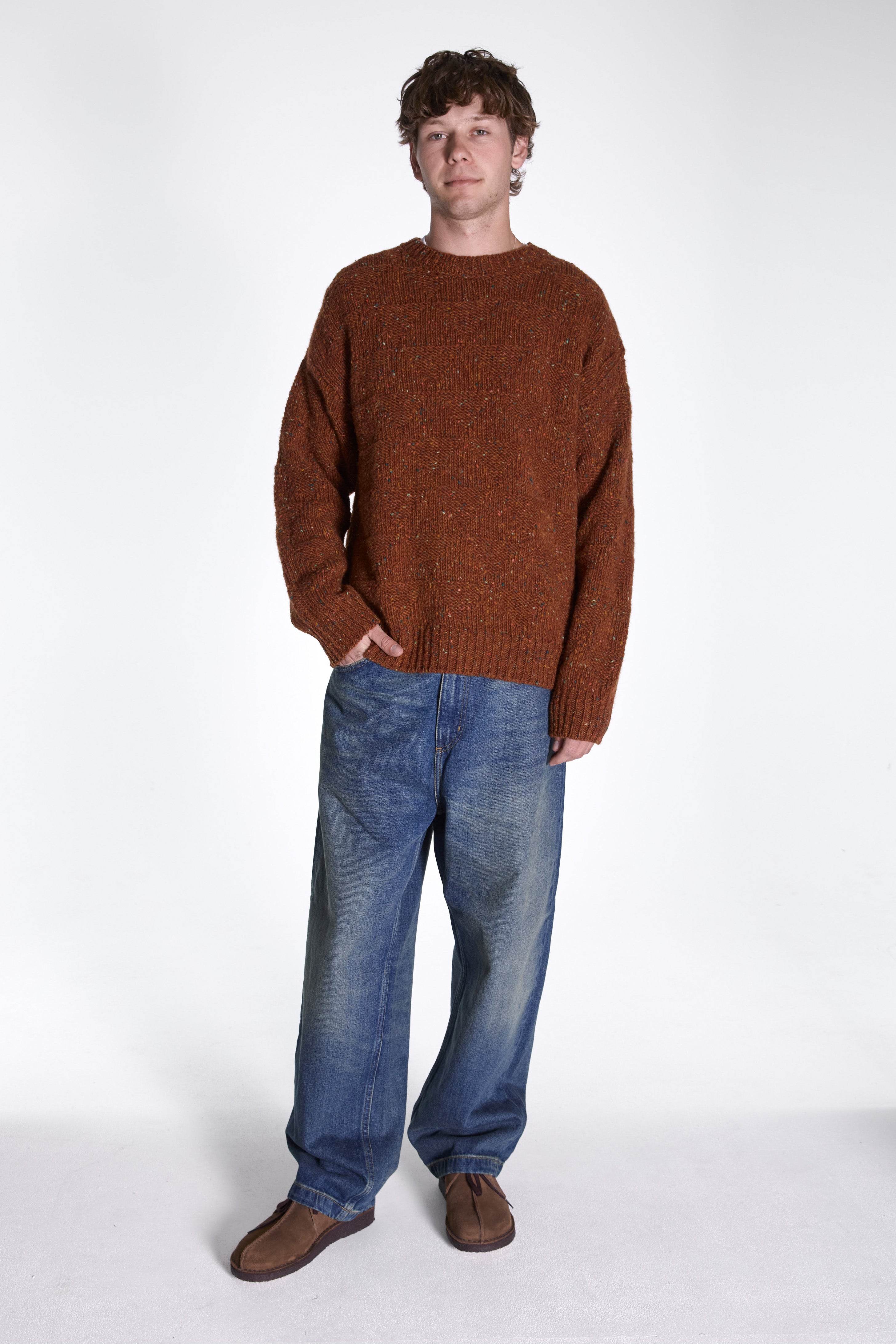 Jonas Donegal Diamond Sweater Ginger