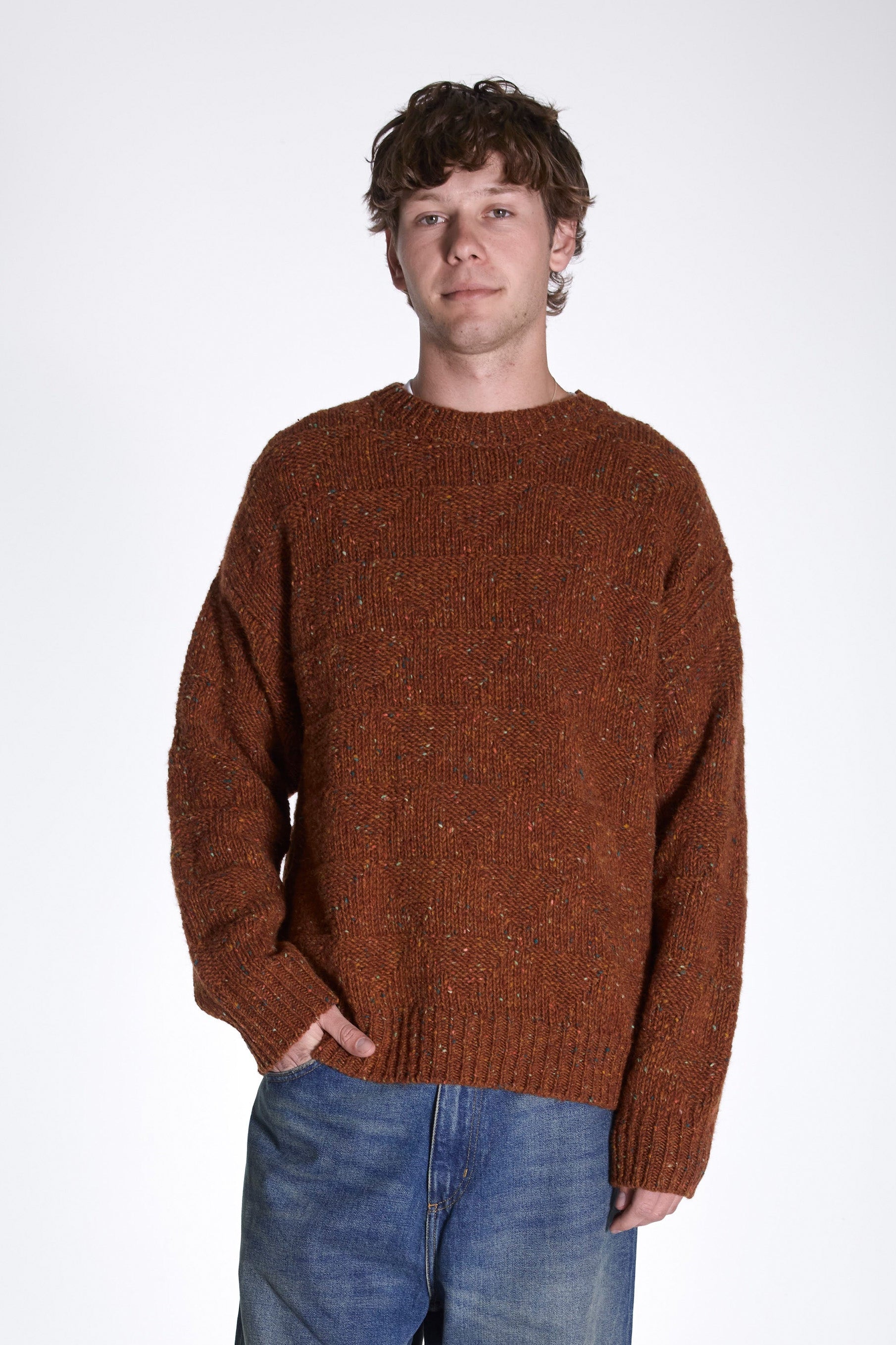 Jonas Donegal Diamond Sweater Ginger