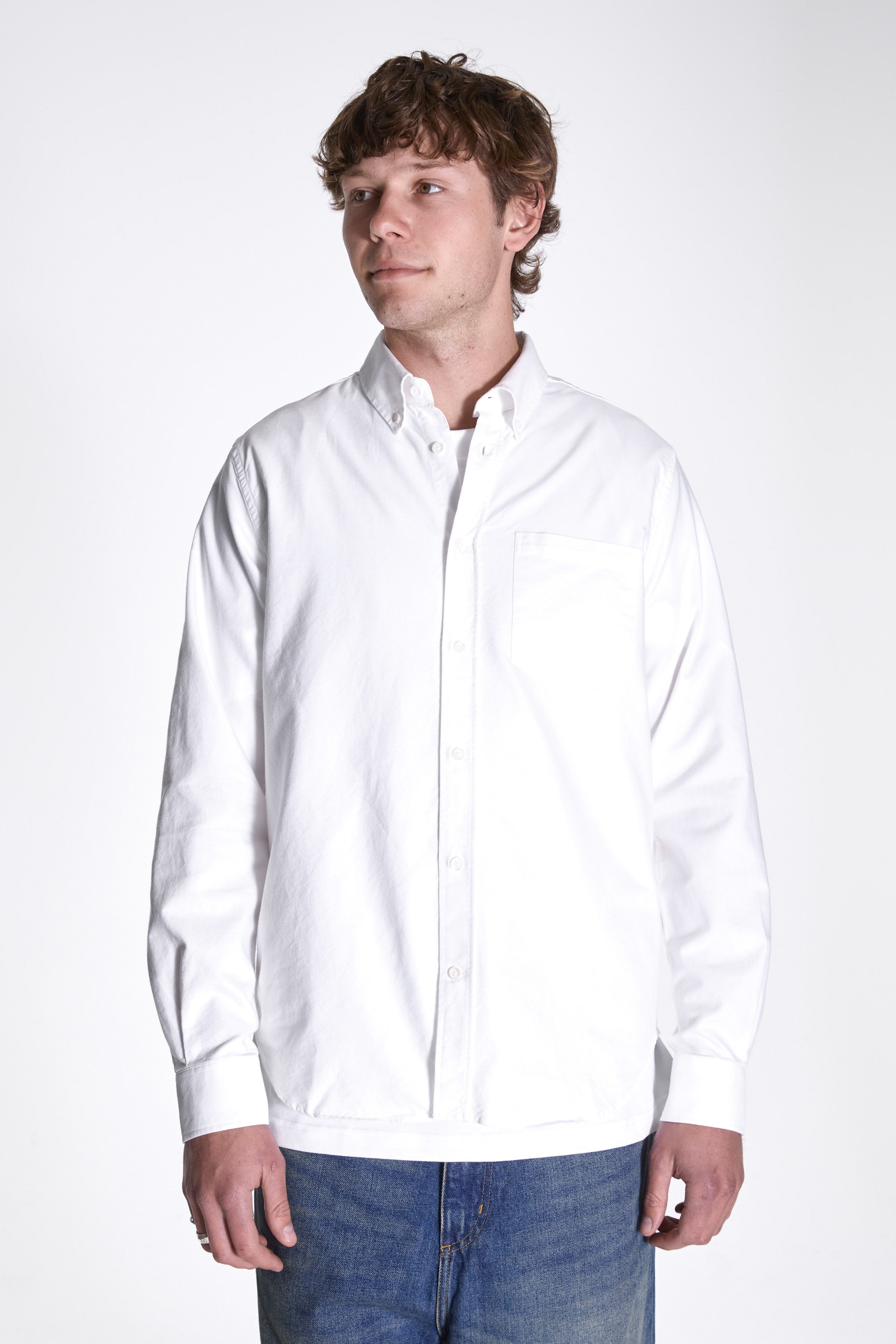 Norse Standard Oxford BD Shirt White