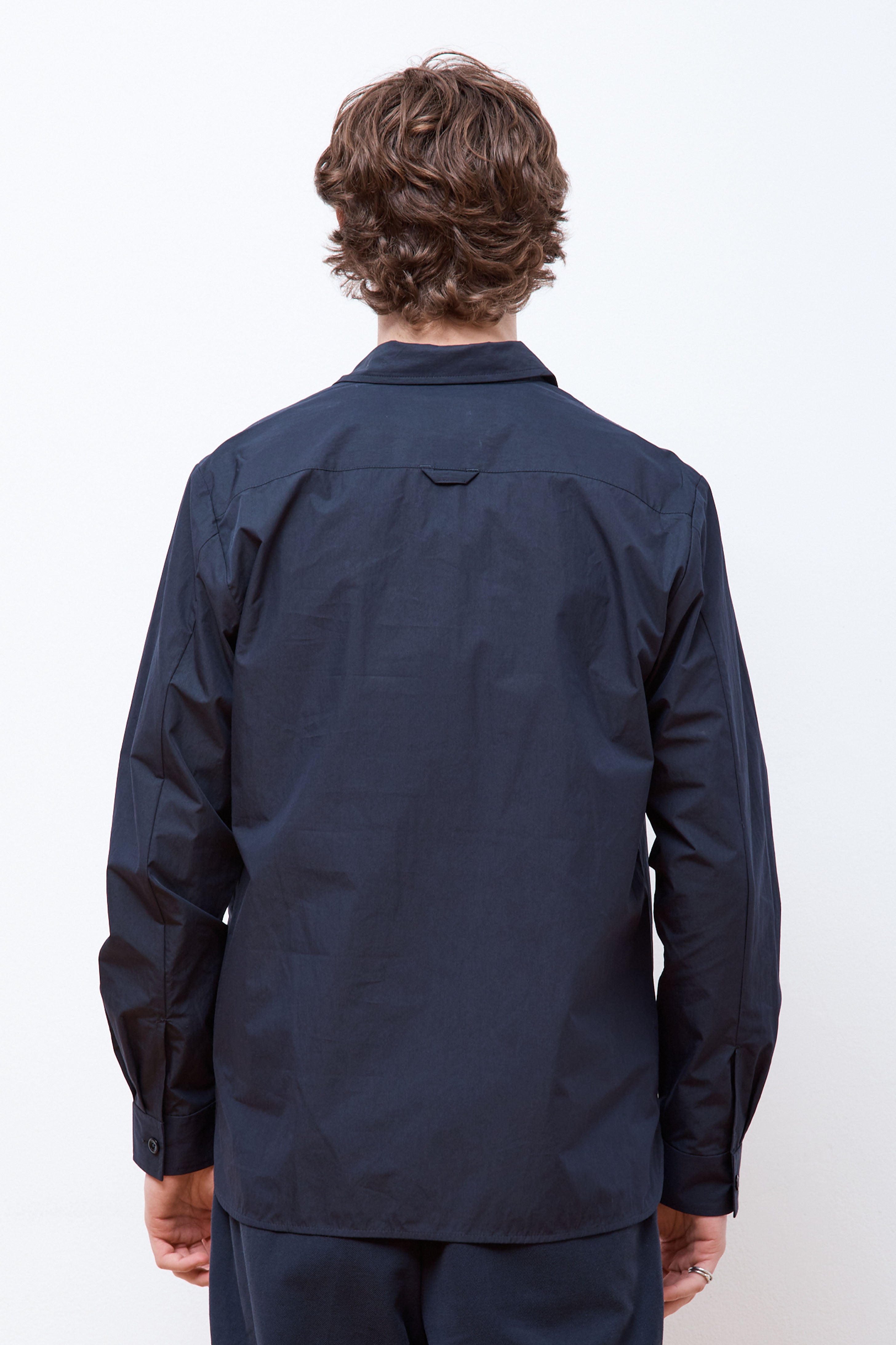 Silas Tech Poplin Shirt Dark Navy