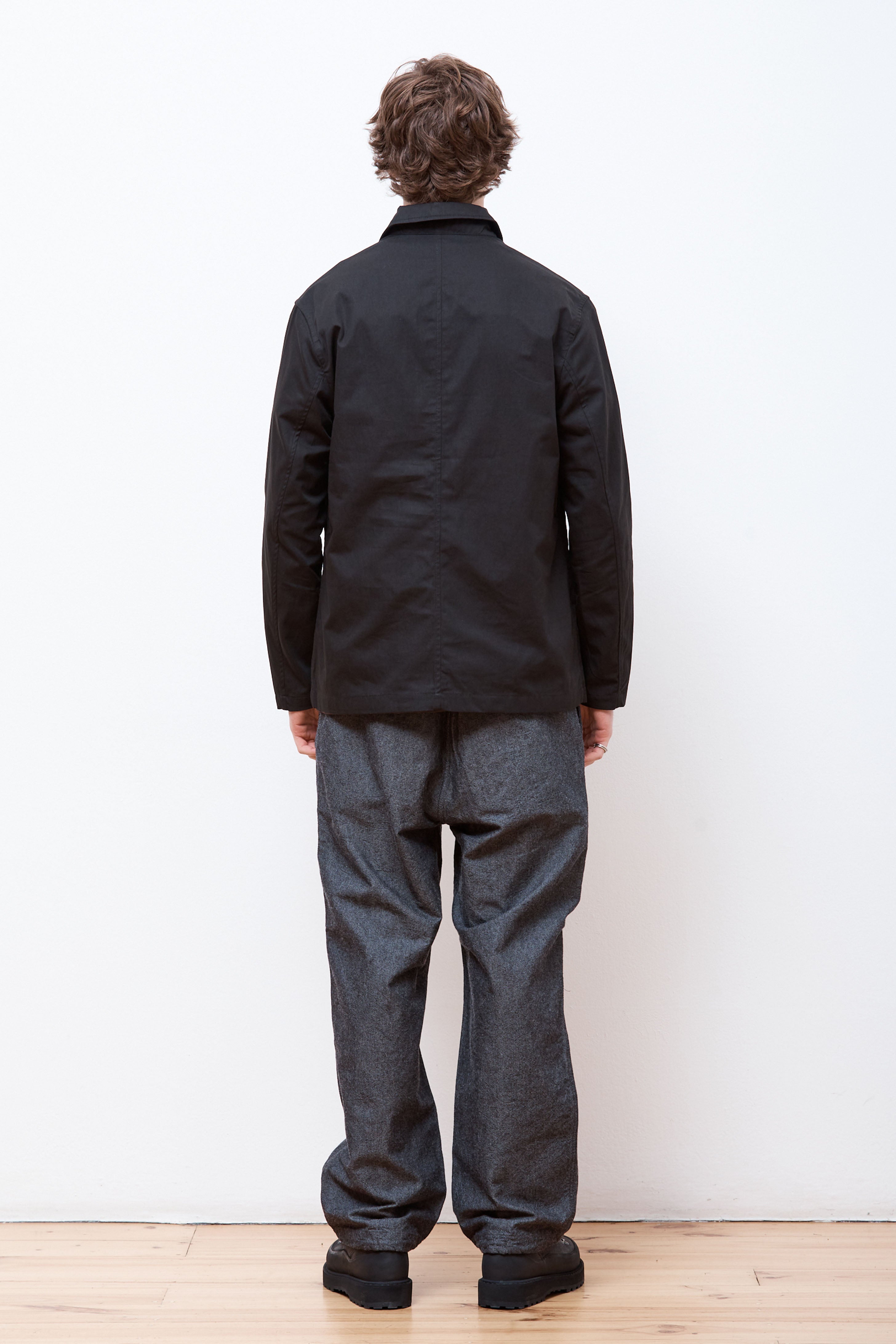 Nilas Fine Broken Twill Work Jacket Black