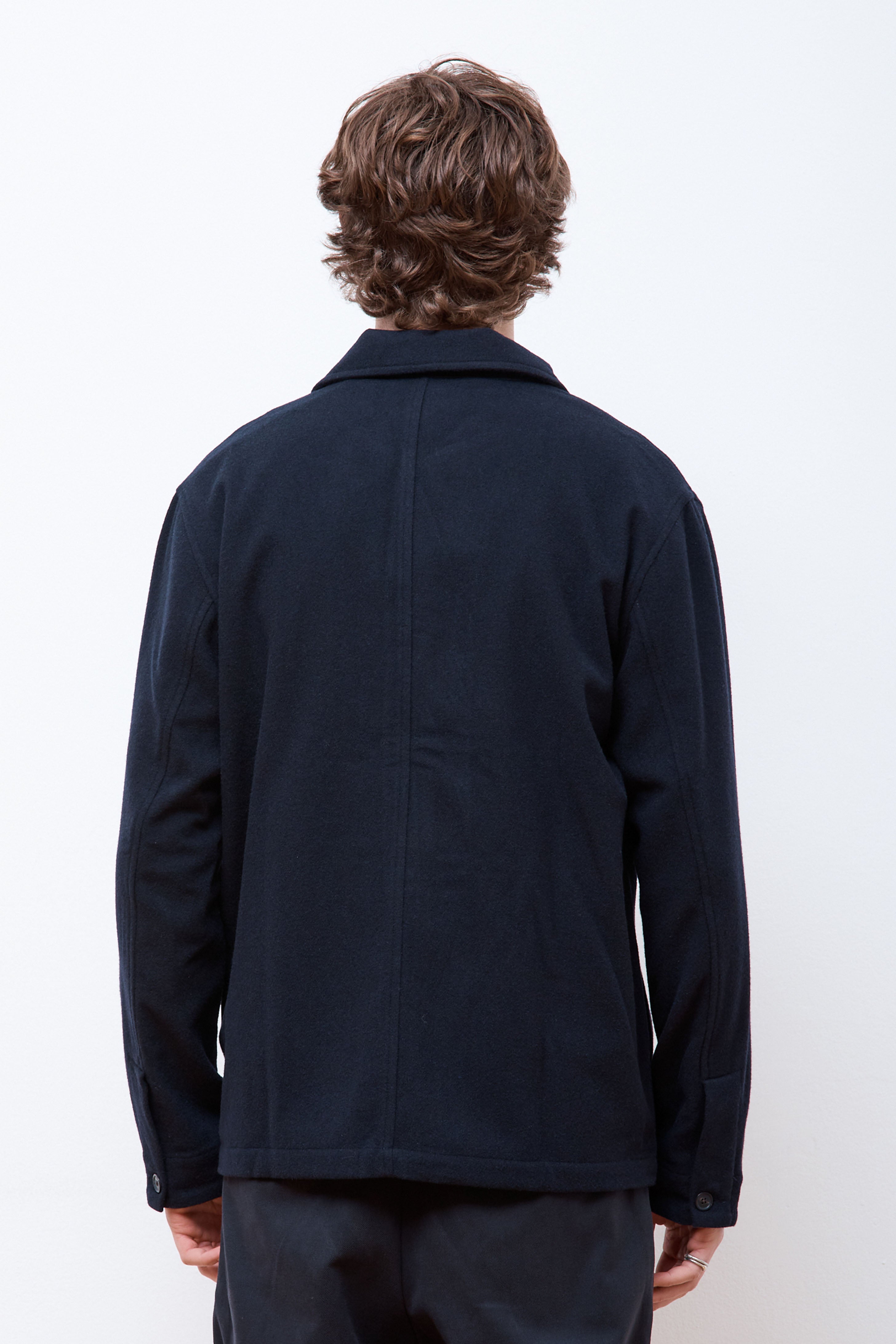 Folke Wool Overshirt Dark Navy